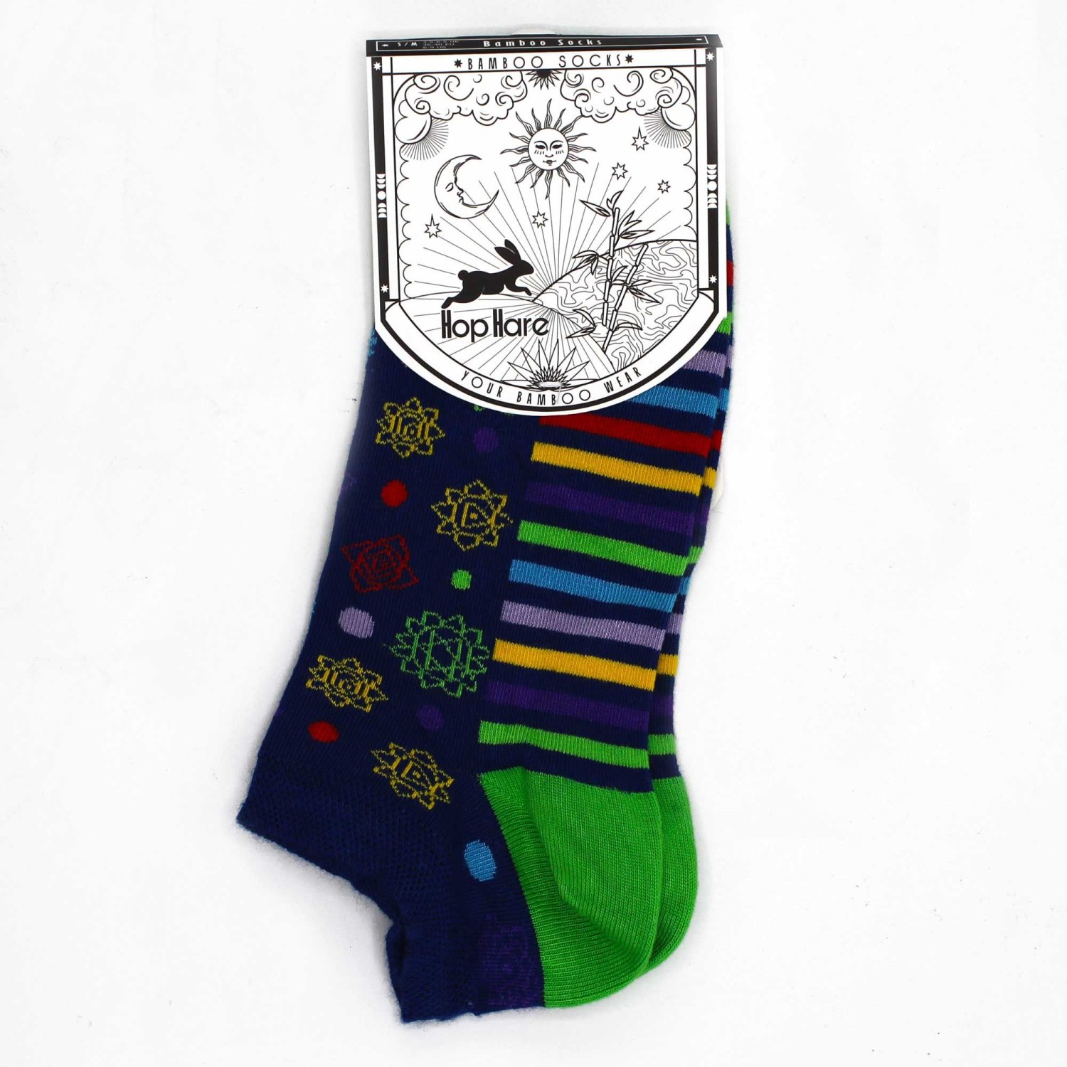 Hop Hare 7 Chakra Bamboo Low-Cut Socks – UK 3.5–6.51
