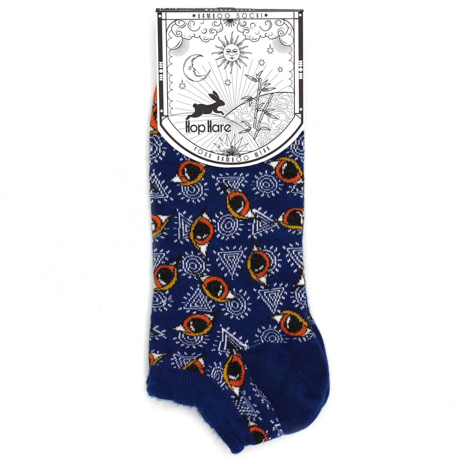 Hop Hare Egyptian Pyramids Bamboo Low-Cut Socks – UK 3.5–6.51