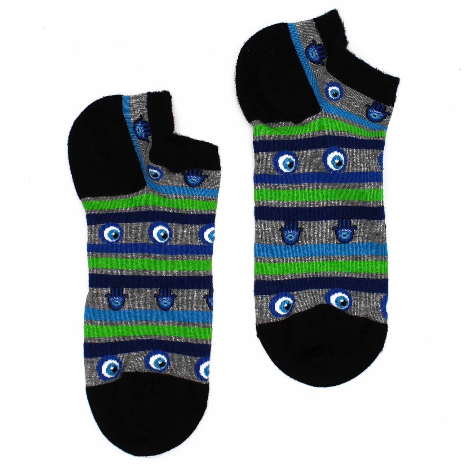 Hop Hare Evil Eye & Hamsa Bamboo Low-Cut Socks – UK 3.5–6.52