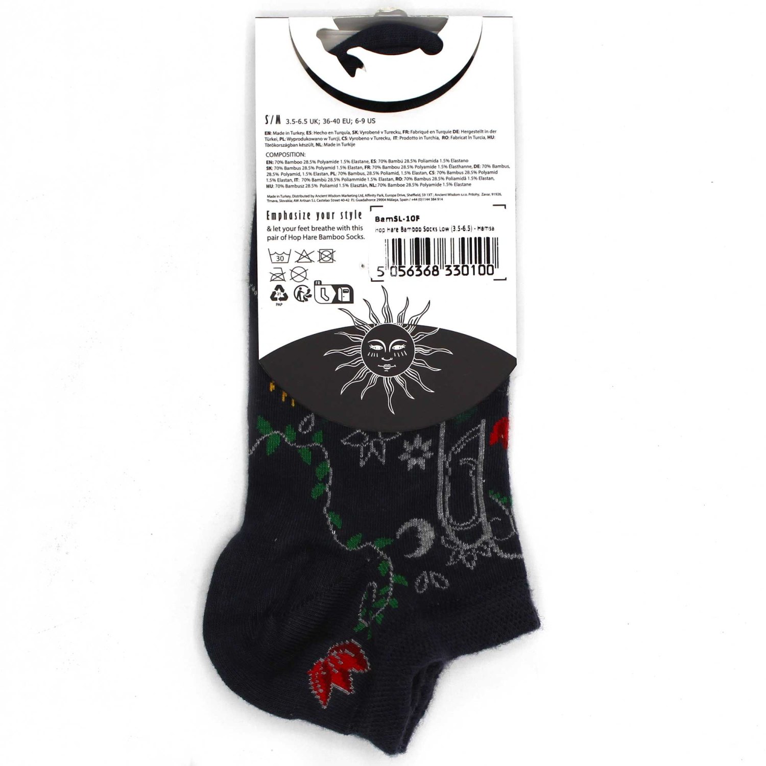 Hop Hare Hamsa Bamboo Low-Cut Socks – UK 3.5–6.53