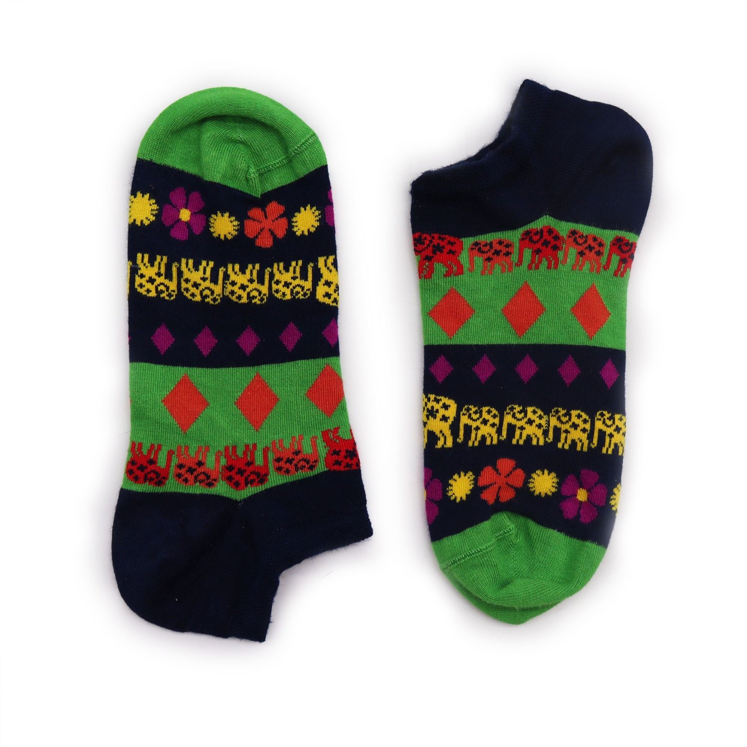 Hop Hare Lucky Elephant Bamboo Low-Cut Socks – UK 3.5–6.5