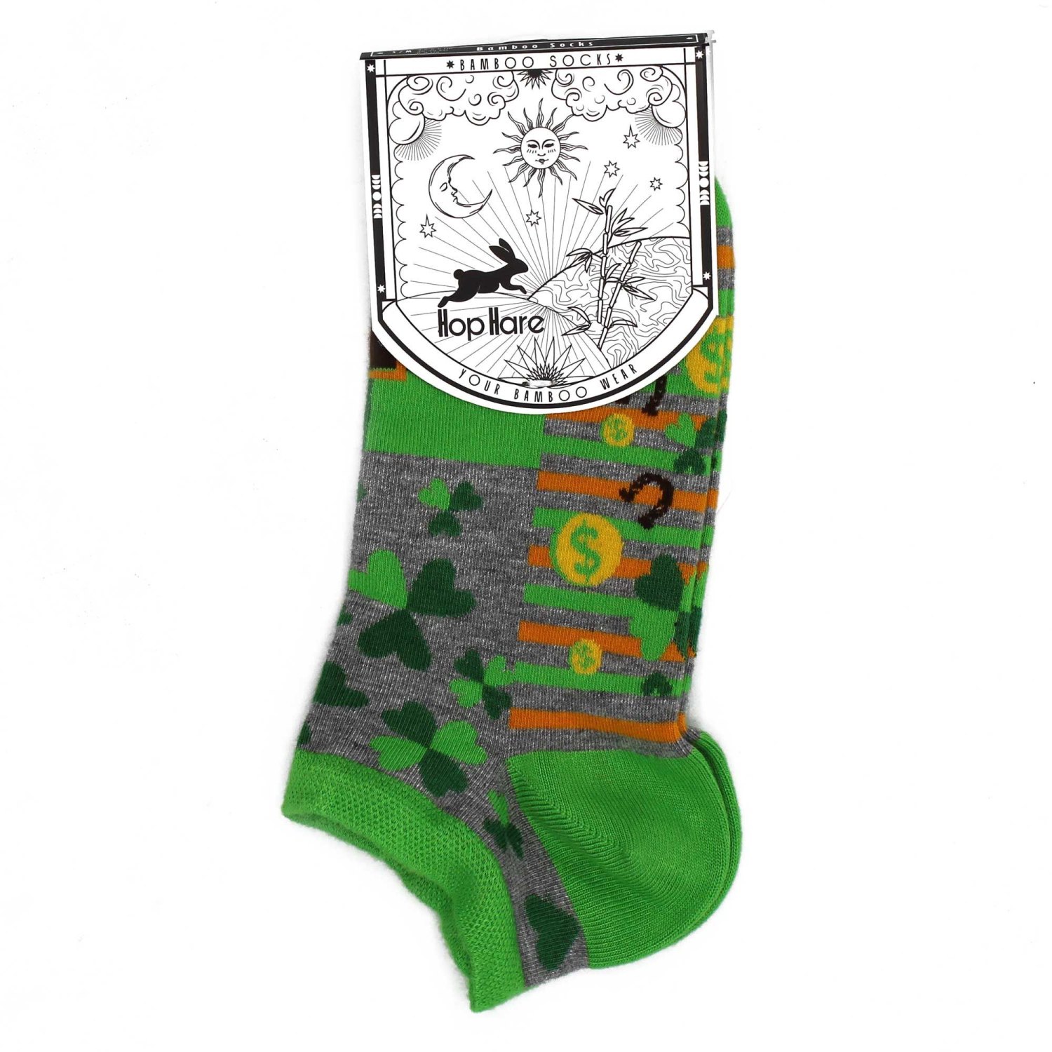 Hop Hare Lucky Symbols Bamboo Low-Cut Socks – UK 3.5–6.51