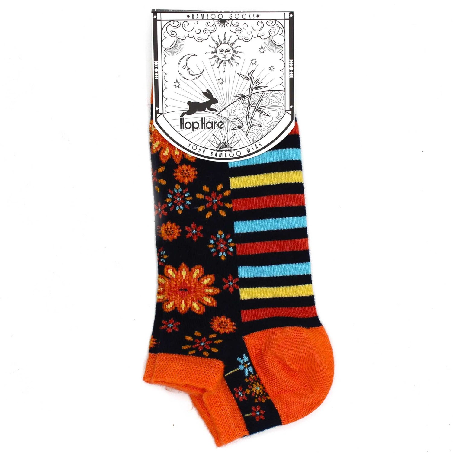 Hop Hare Mandala Flowers Bamboo Low-Cut Socks – UK 3.5–6.51