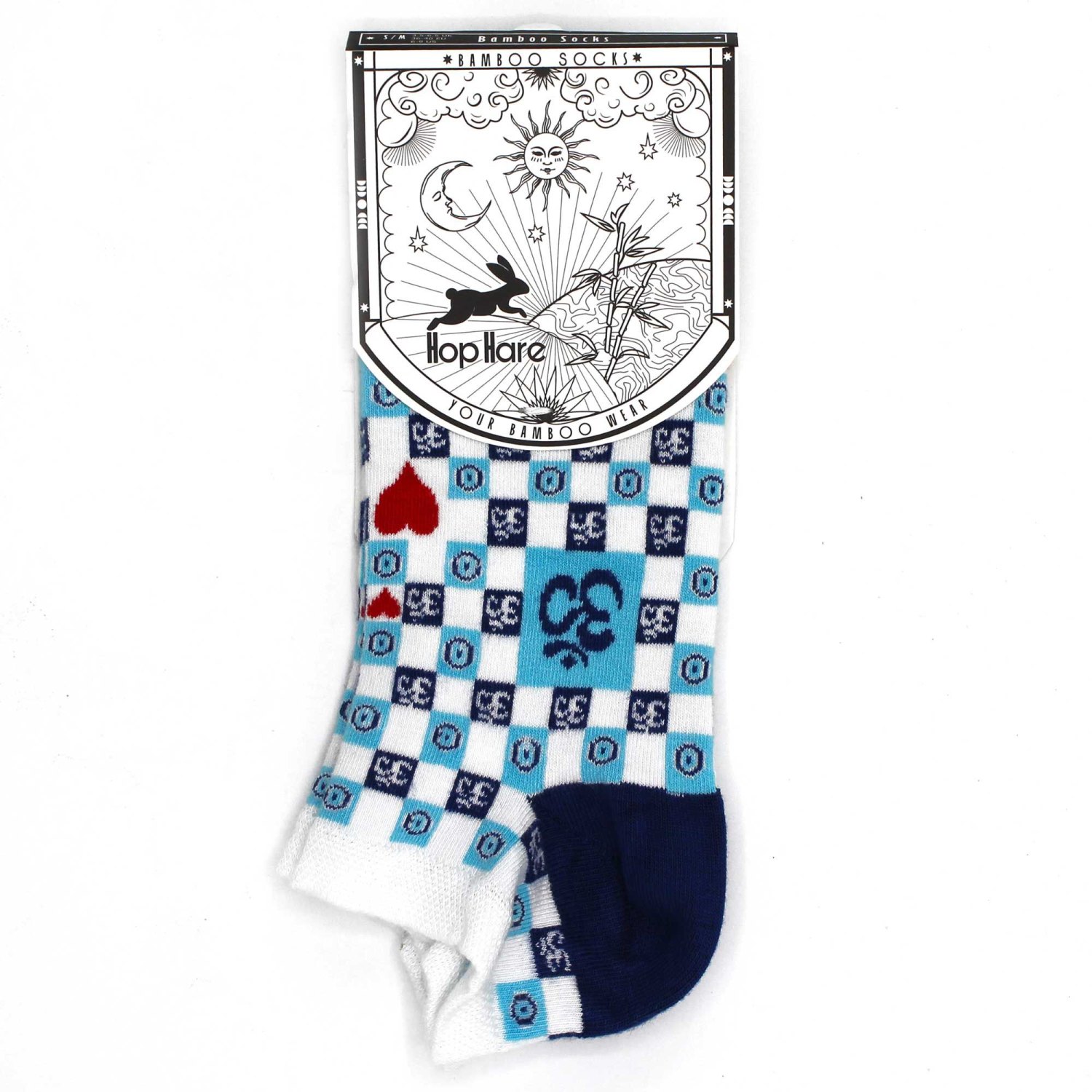 Hop Hare Ohm & Evil Eye Bamboo Low-Cut Socks – UK 3.5–6.51