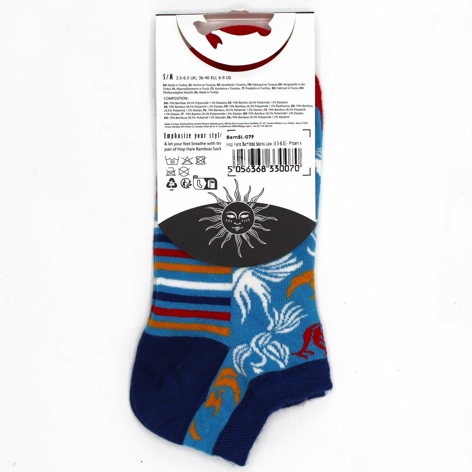 Hop Hare Phoenix Bamboo Low-Cut Socks – UK 3.5–6.53