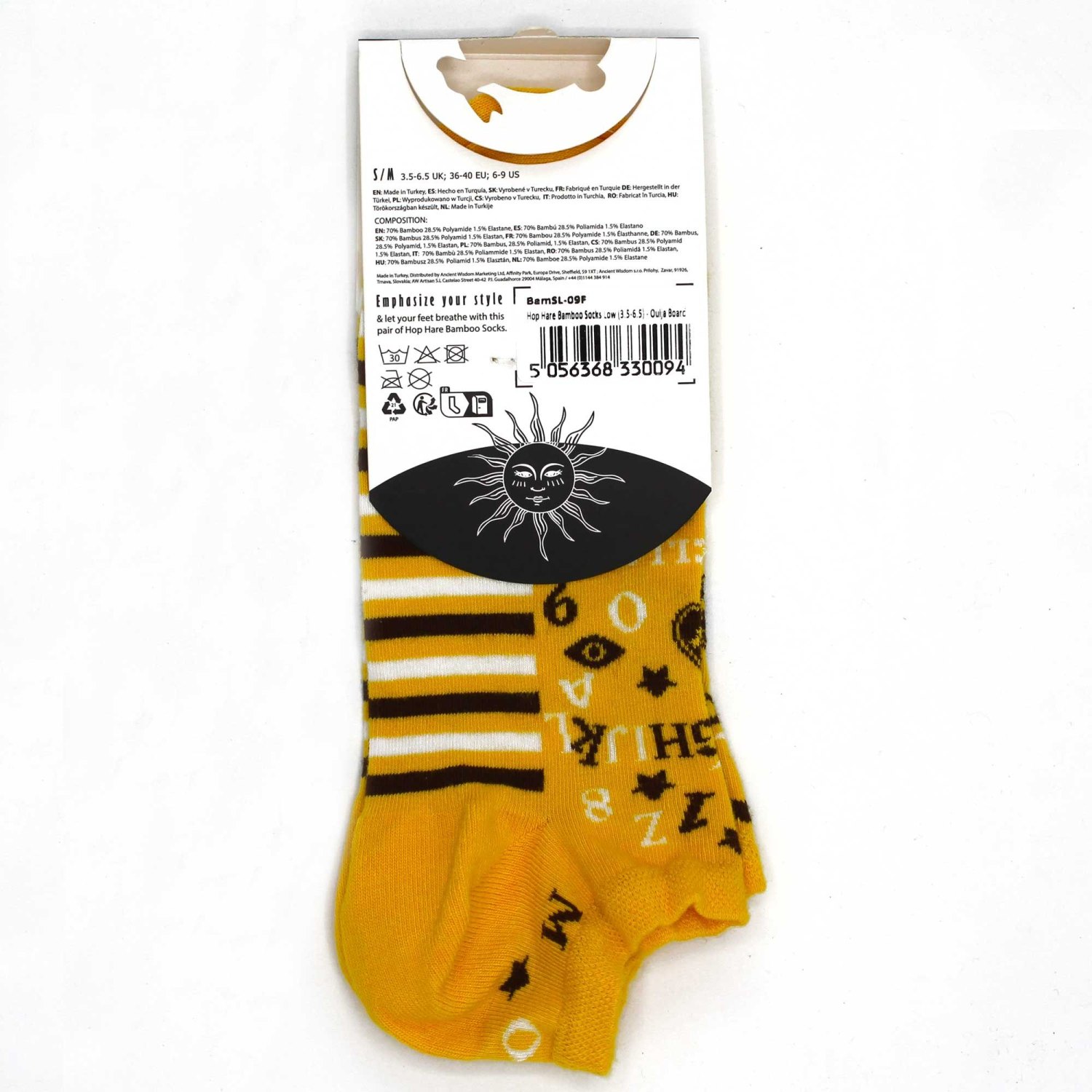 Hop Hare Ouija Board Bamboo Low-Cut Socks – UK 3.5–6.52