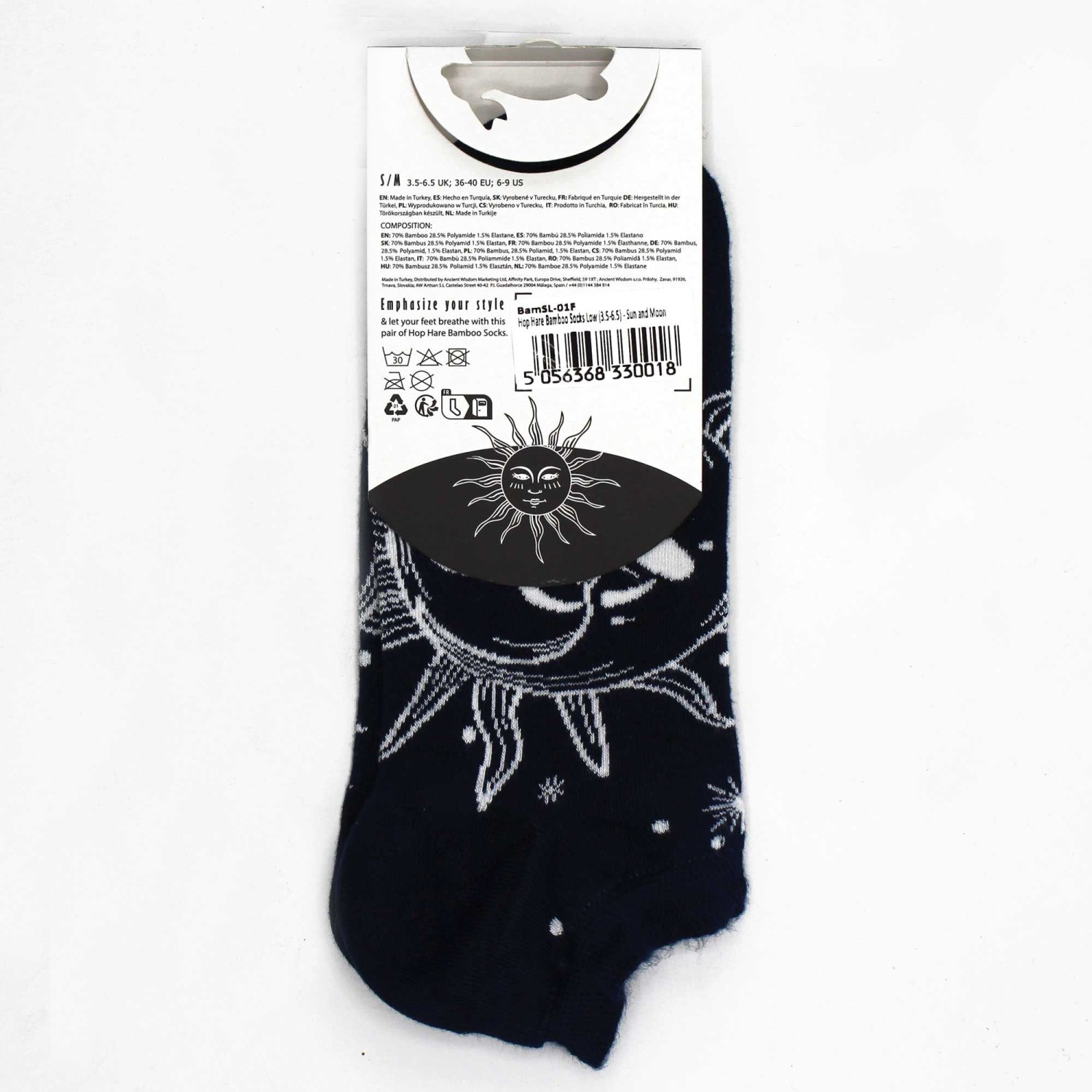 Hop Hare Sun & Moon Bamboo Low-Cut Socks – UK 3.5–6.53