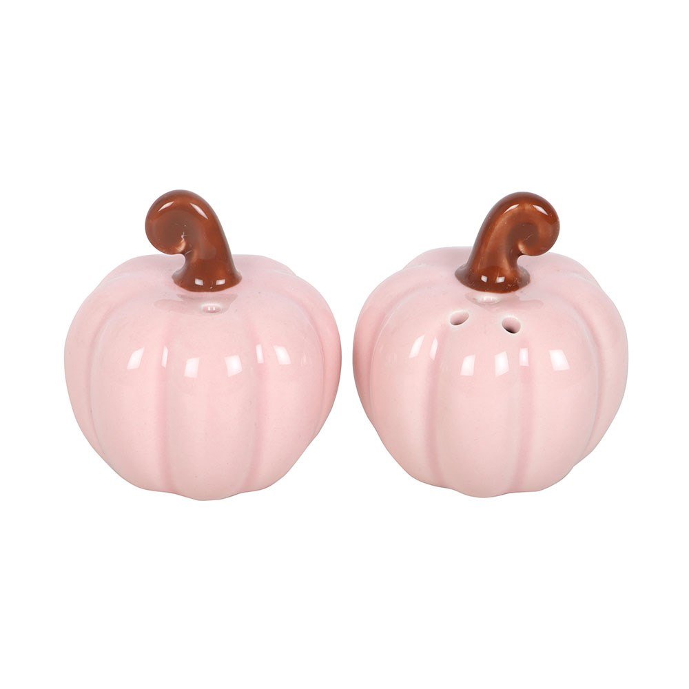 Pink Curly Pumpkin Ceramic Salt & Pepper Shakers – Set of 21