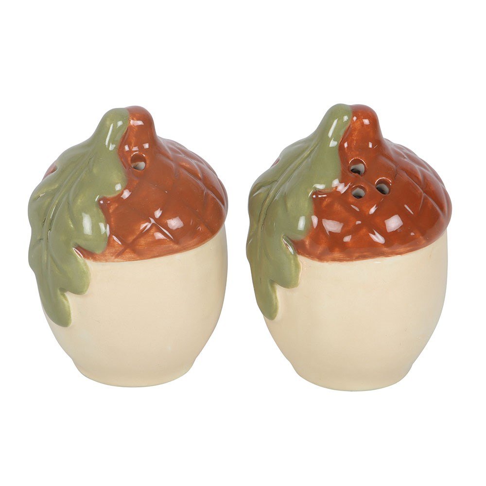 Ceramic Acorn Salt & Pepper Shakers – Set of 21