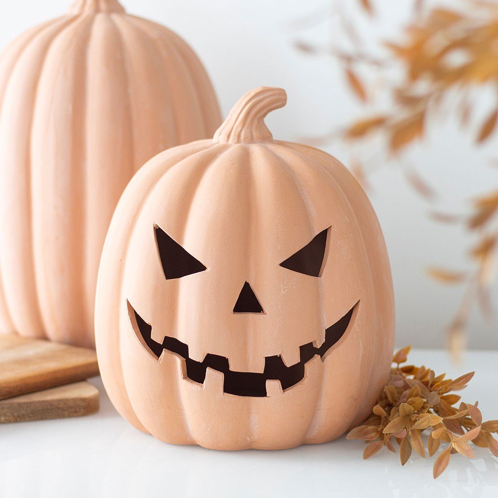 22cm Terracotta Pumpkin Halloween Ornament4