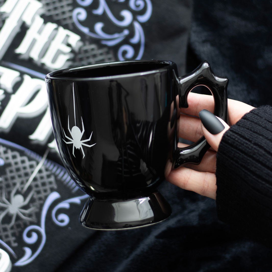 Black Spider Gothic Ceramic Teacup (400ml)3