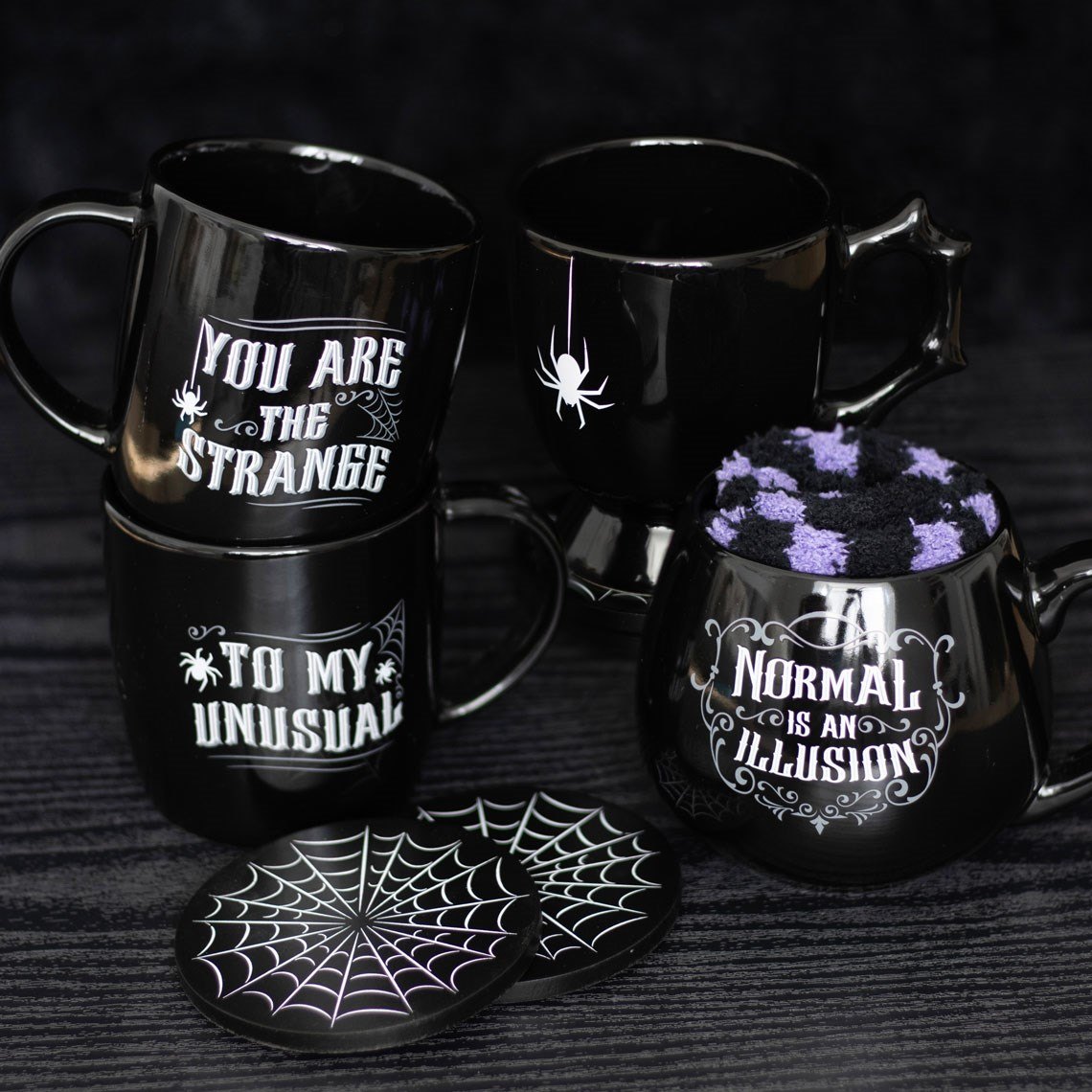 Black Spider Gothic Ceramic Teacup (400ml)6