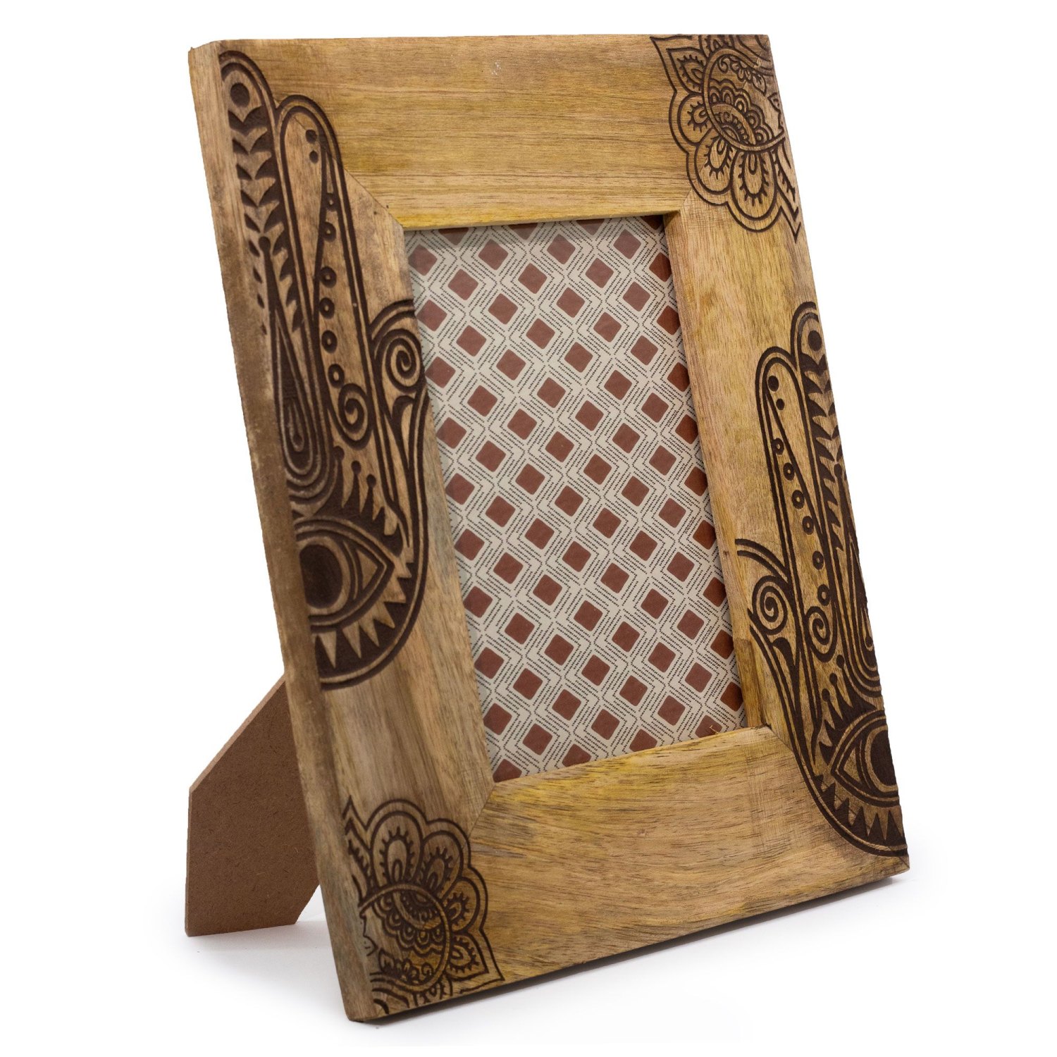 Black Hamsa Mango Wood Photo Frame – 13 x 18cm