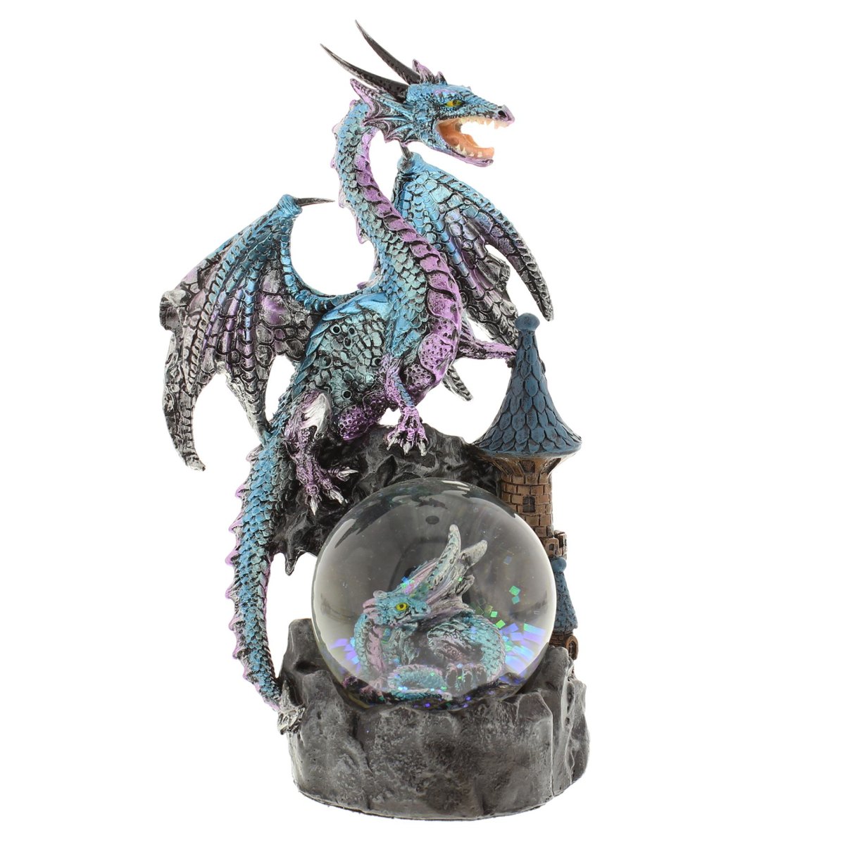 Juliana Collection Mystic Legends Blue Dragon Waterball Figurine