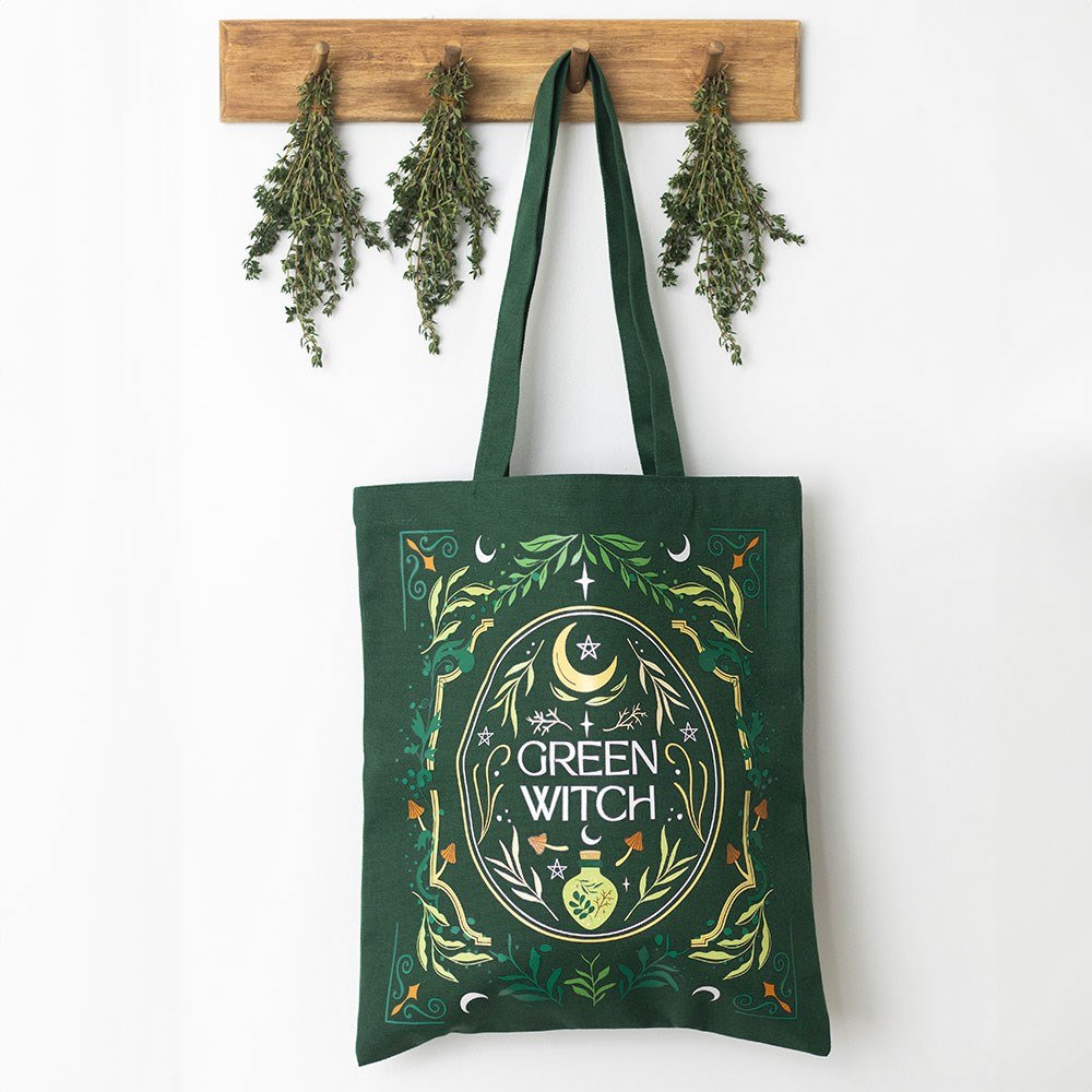Green Witch Botanical Tote Bag3