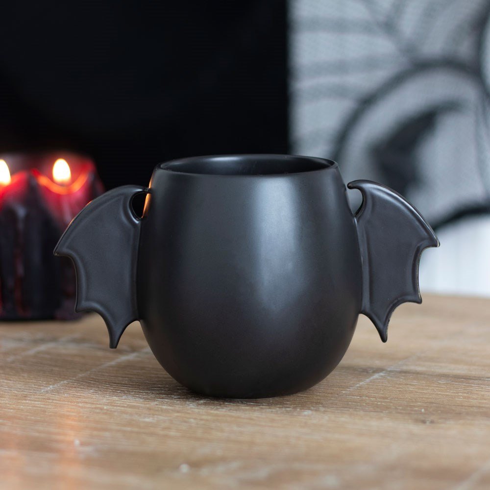 Black Bat Wing Rounded Mug  (300ml)1