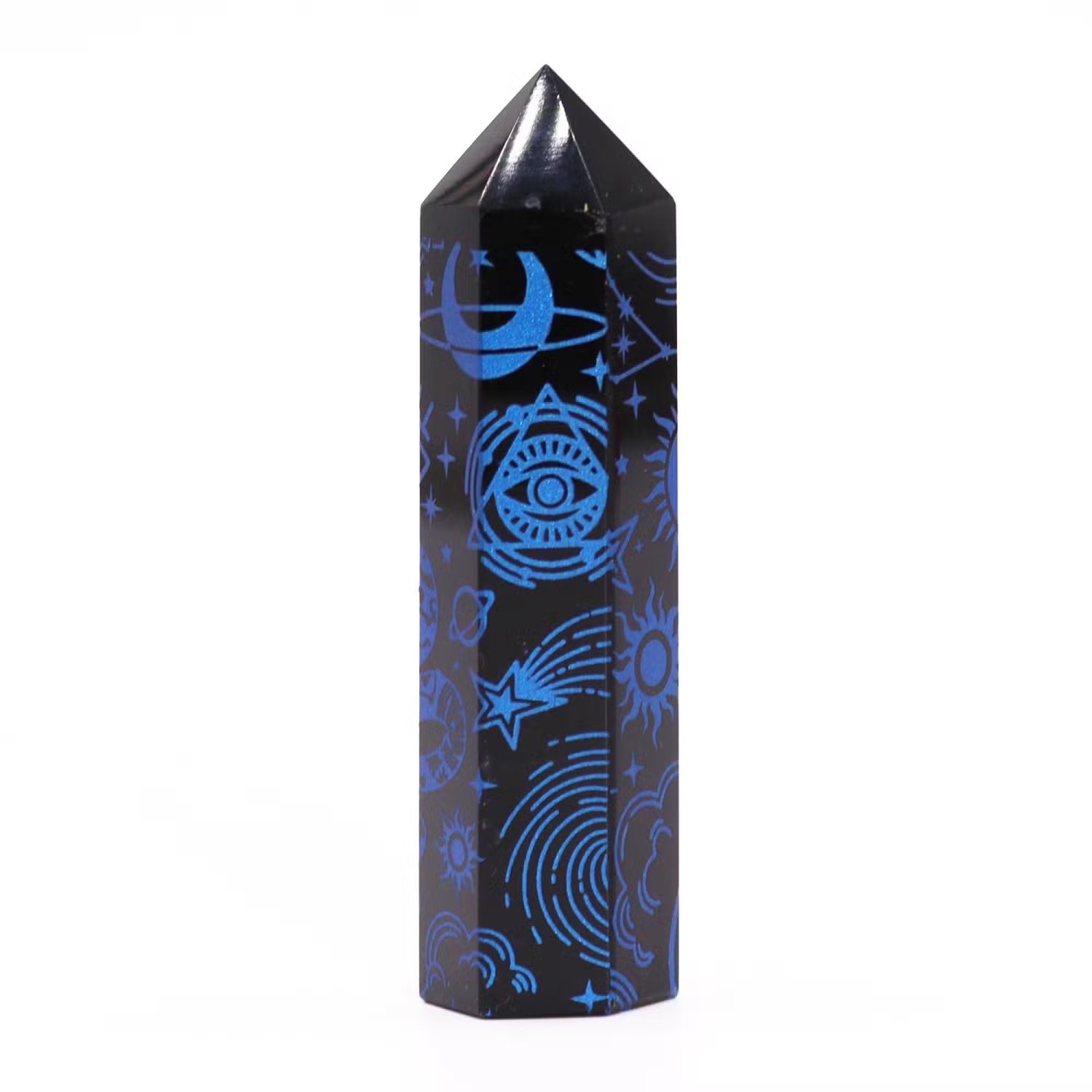 Mystic Story Black Obsidian Point – Midnight Blue Celestial Design3