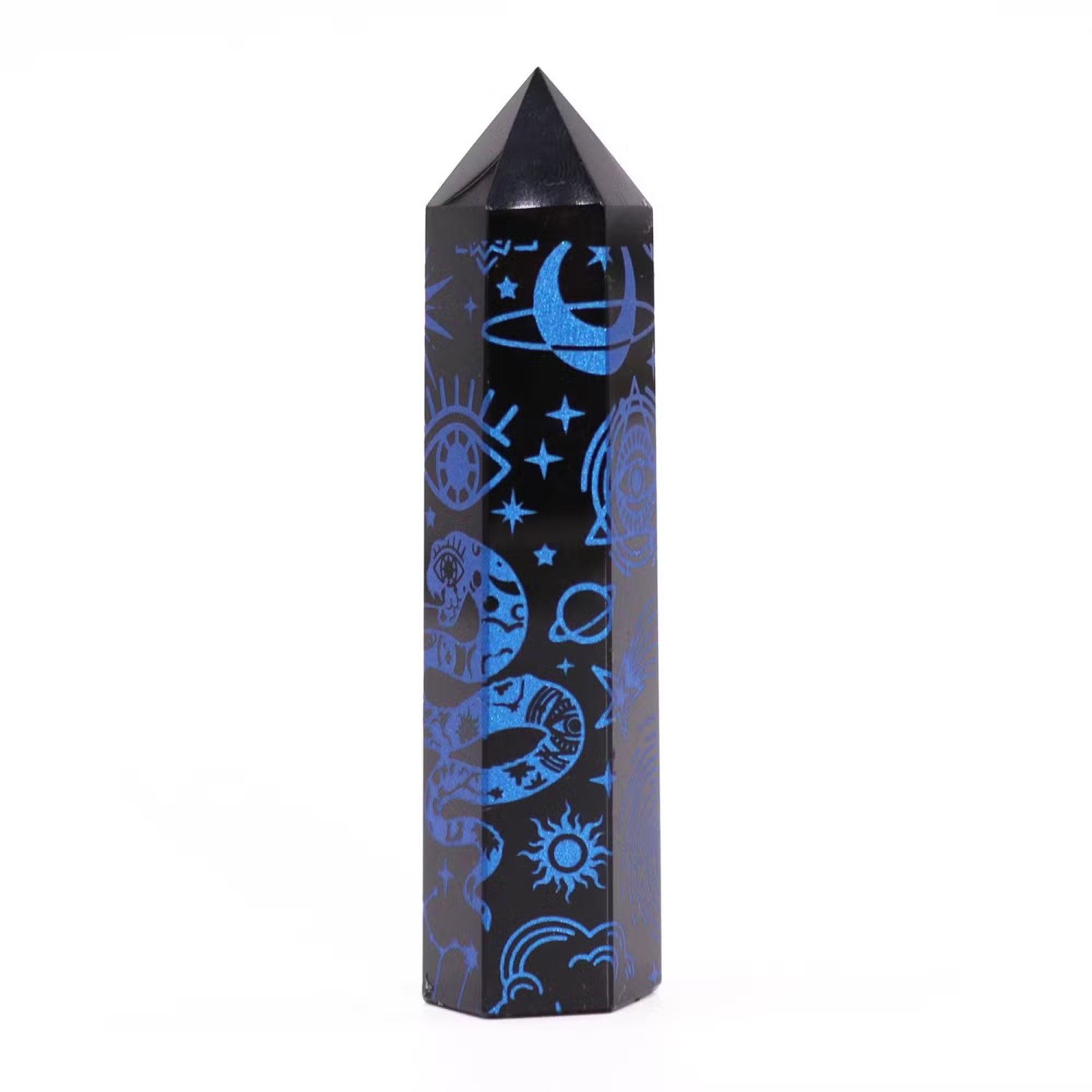Mystic Story Black Obsidian Point – Midnight Blue Celestial Design4