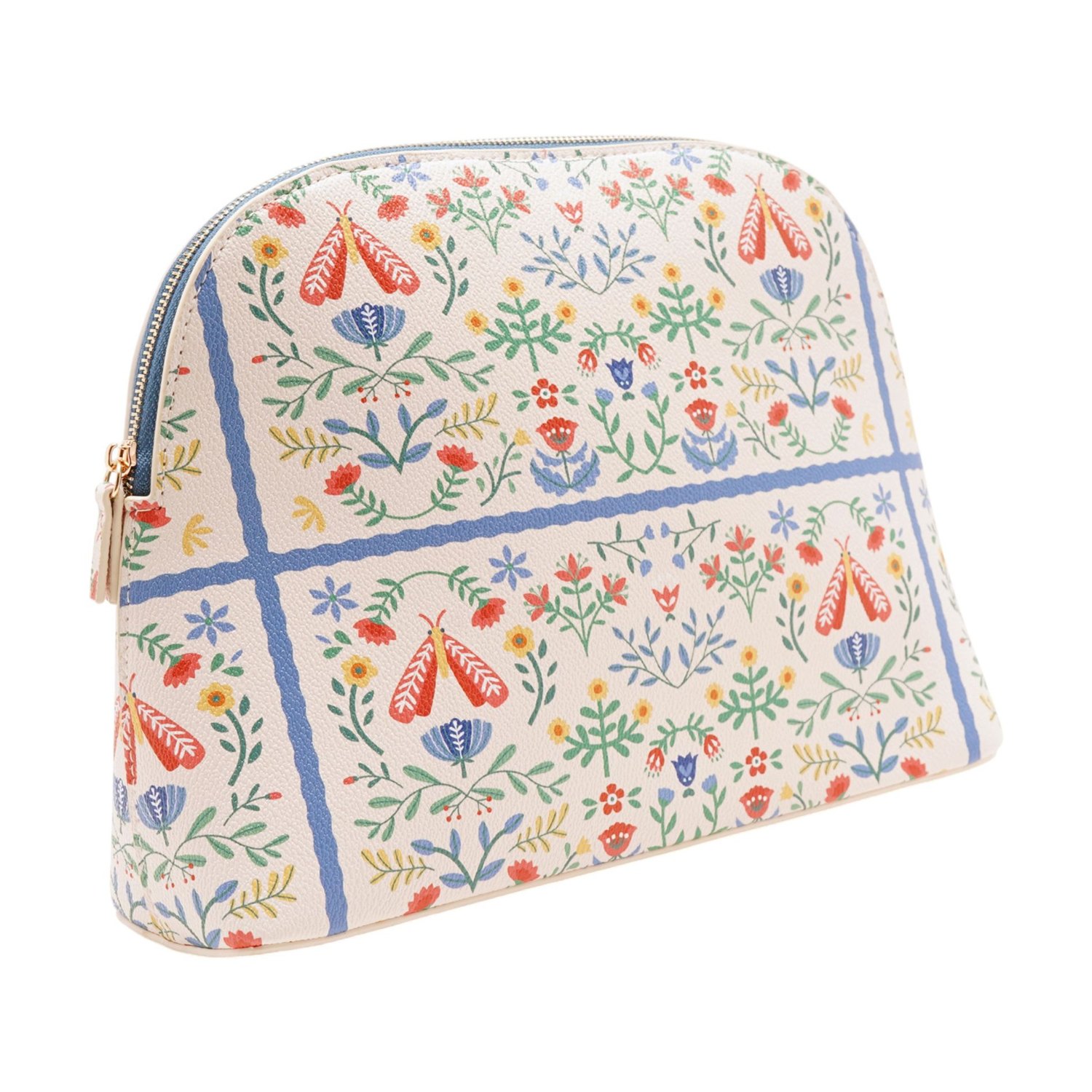 Sophia Lane Large Floral Make-Up Bag – Cream2