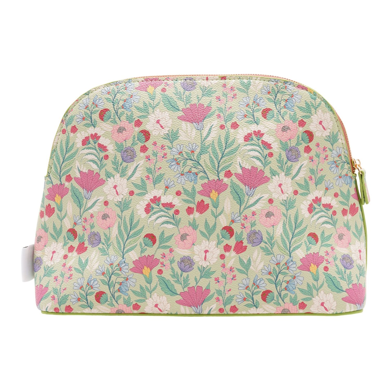Sophia Lane Large Floral Make-Up Bag – Green
