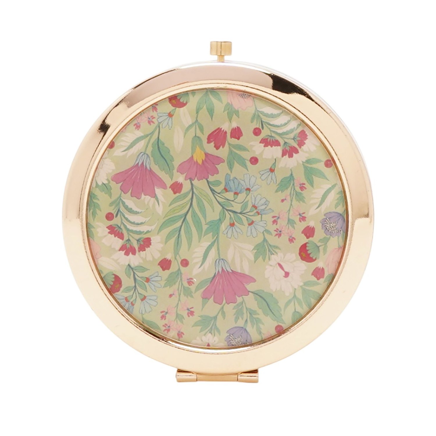 Sophia Lane Floral Compact Mirror – Green