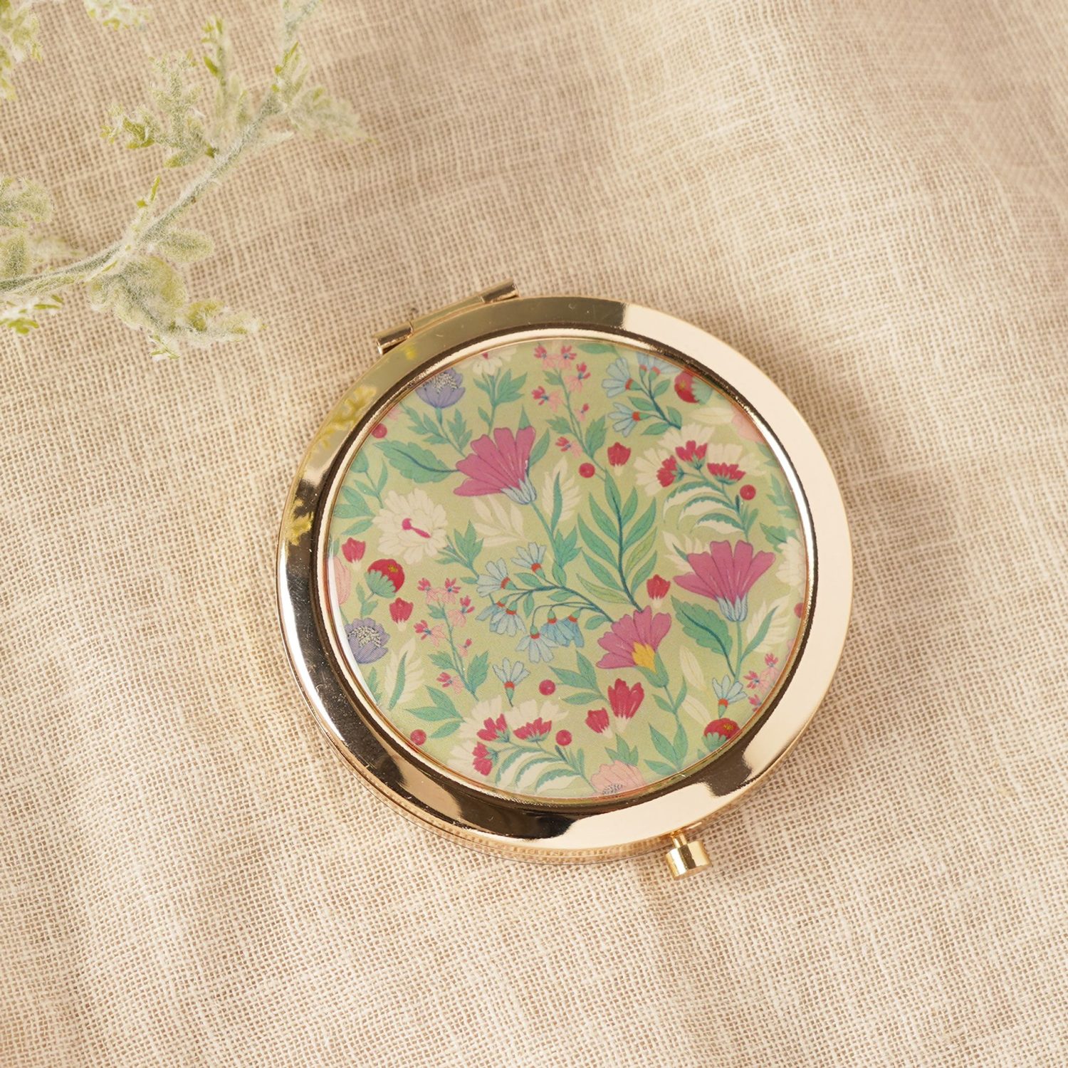 Sophia Lane Floral Compact Mirror – Green4