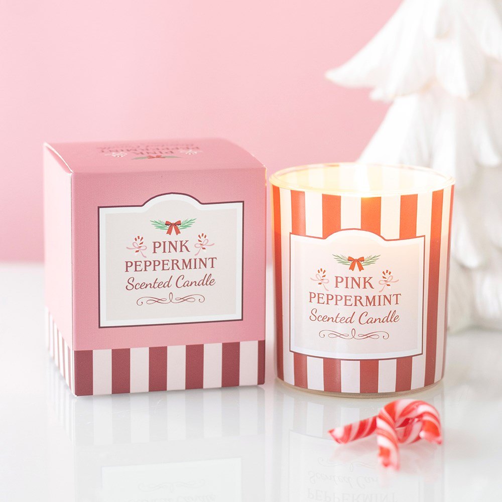 Sugarplum Bakery Pink Peppermint Scented Candle4