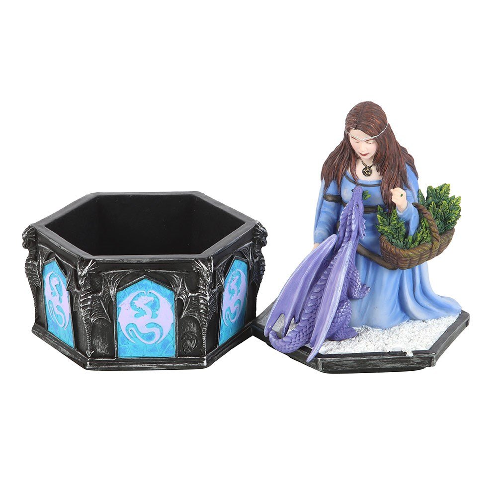 Dragon Friendship Winter Trinket Box by Anne Stokes1