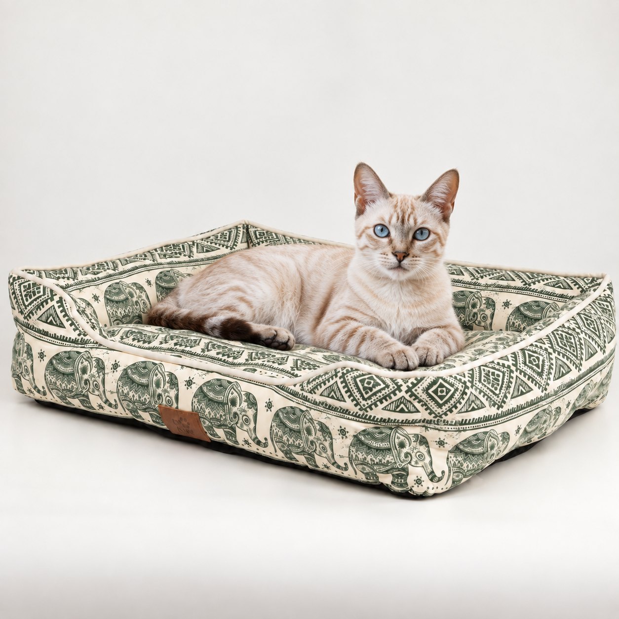 PAW Lucky Elephant Green Pet Bed – 60 x 50 x 14cm2