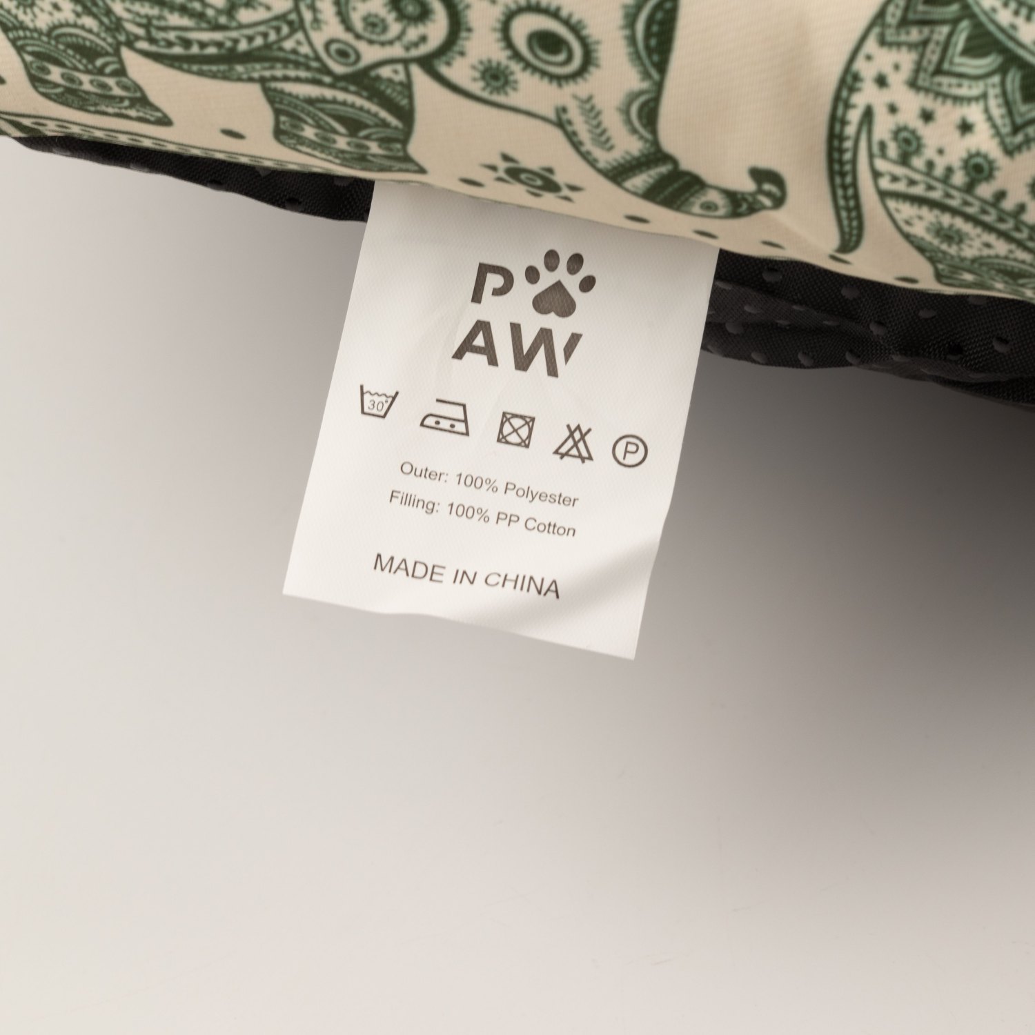 PAW Lucky Elephant Green Pet Bed – 60 x 50 x 14cm7