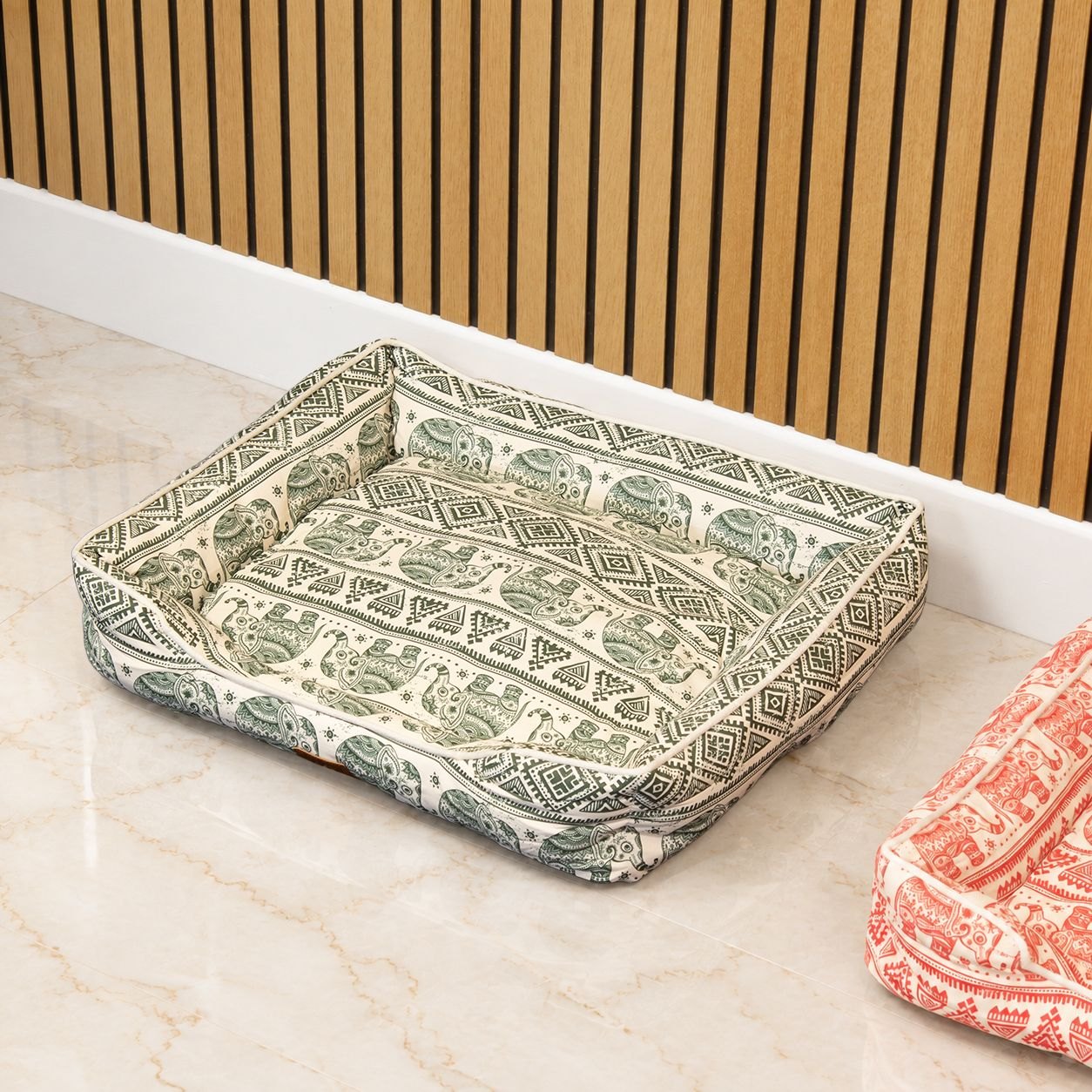PAW Lucky Elephant Green Pet Bed – 60 x 50 x 14cm8