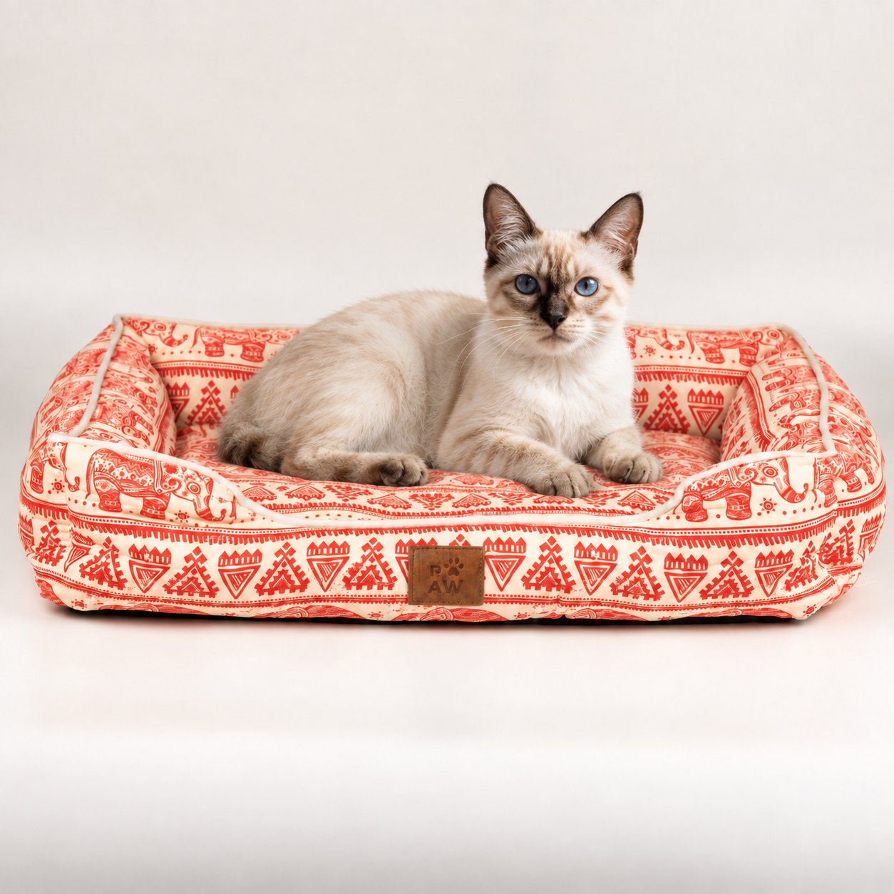 PAW Lucky Elephant Red Pet Bed – 60 x 50 x 14cm2