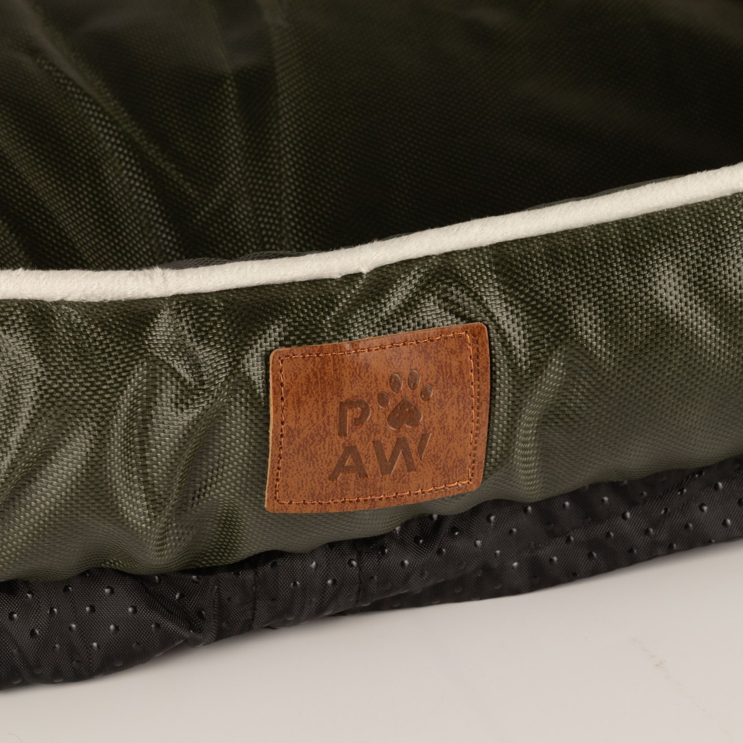 PAW Small Khaki Green Pet Bed – 60 x 50 x 15cm4