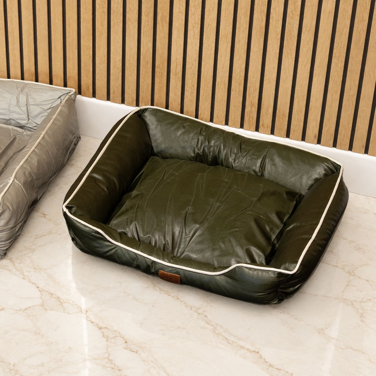 PAW Small Khaki Green Pet Bed – 60 x 50 x 15cm5