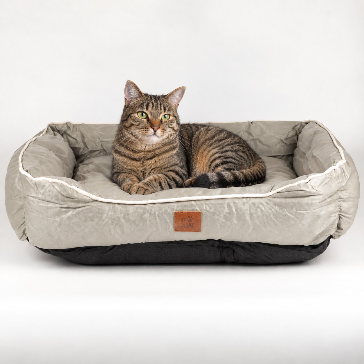 PAW Medium Khaki Beige Pet Bed – 70 x 60 x 15cm2