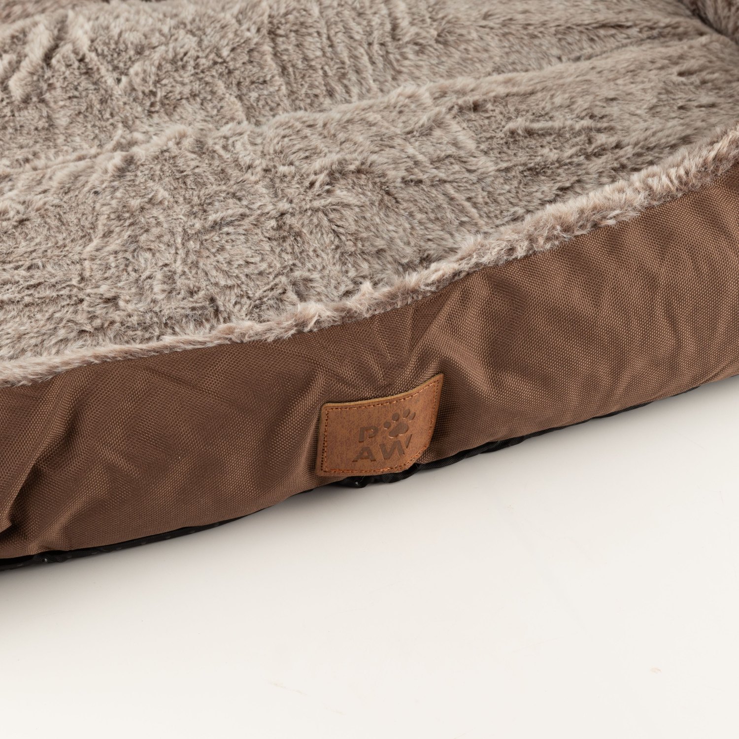 PAW Medium Plush Teddy Brown Pet Bed – 70 x 55 x 18cm3