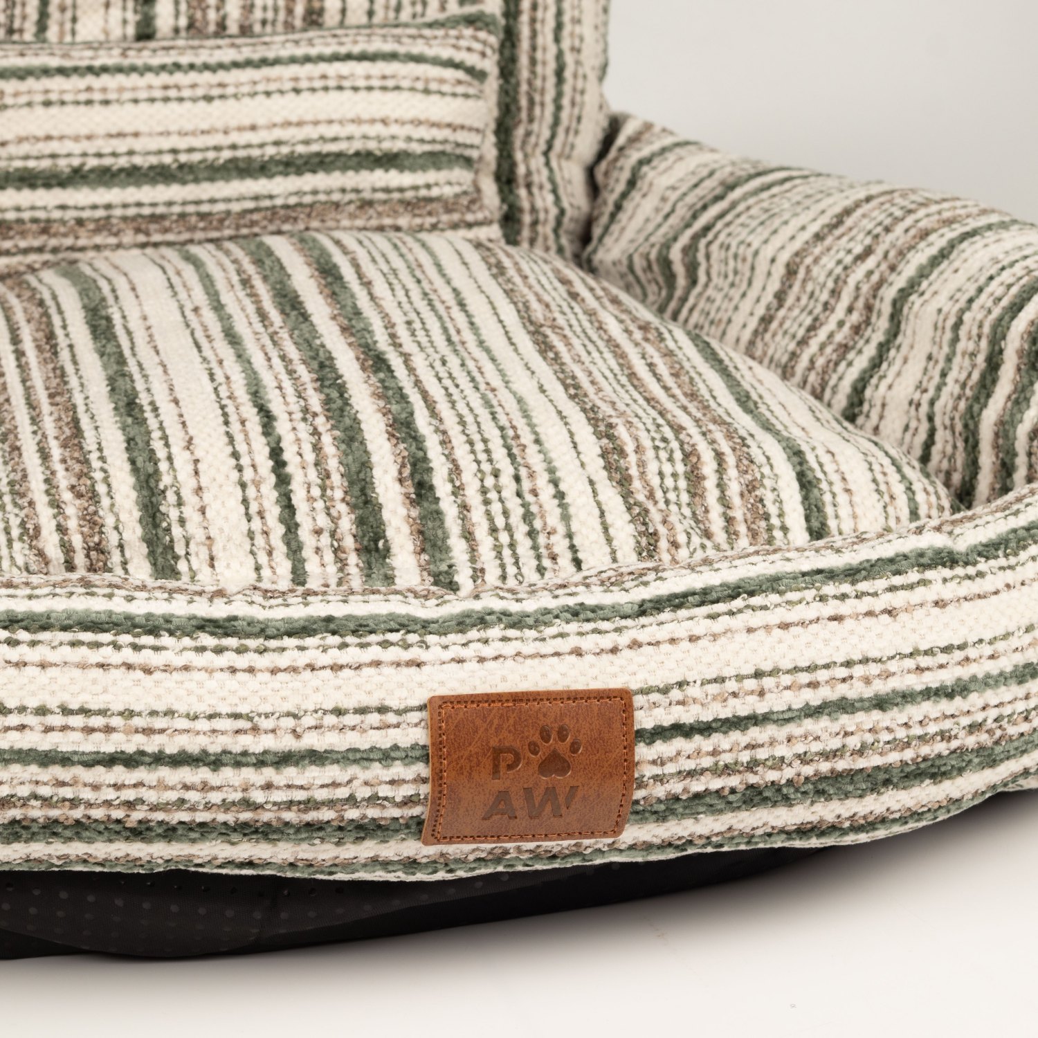 PAW Small Brown Stripe Sofa Pet Bed – 50 x 50 x 26cm5