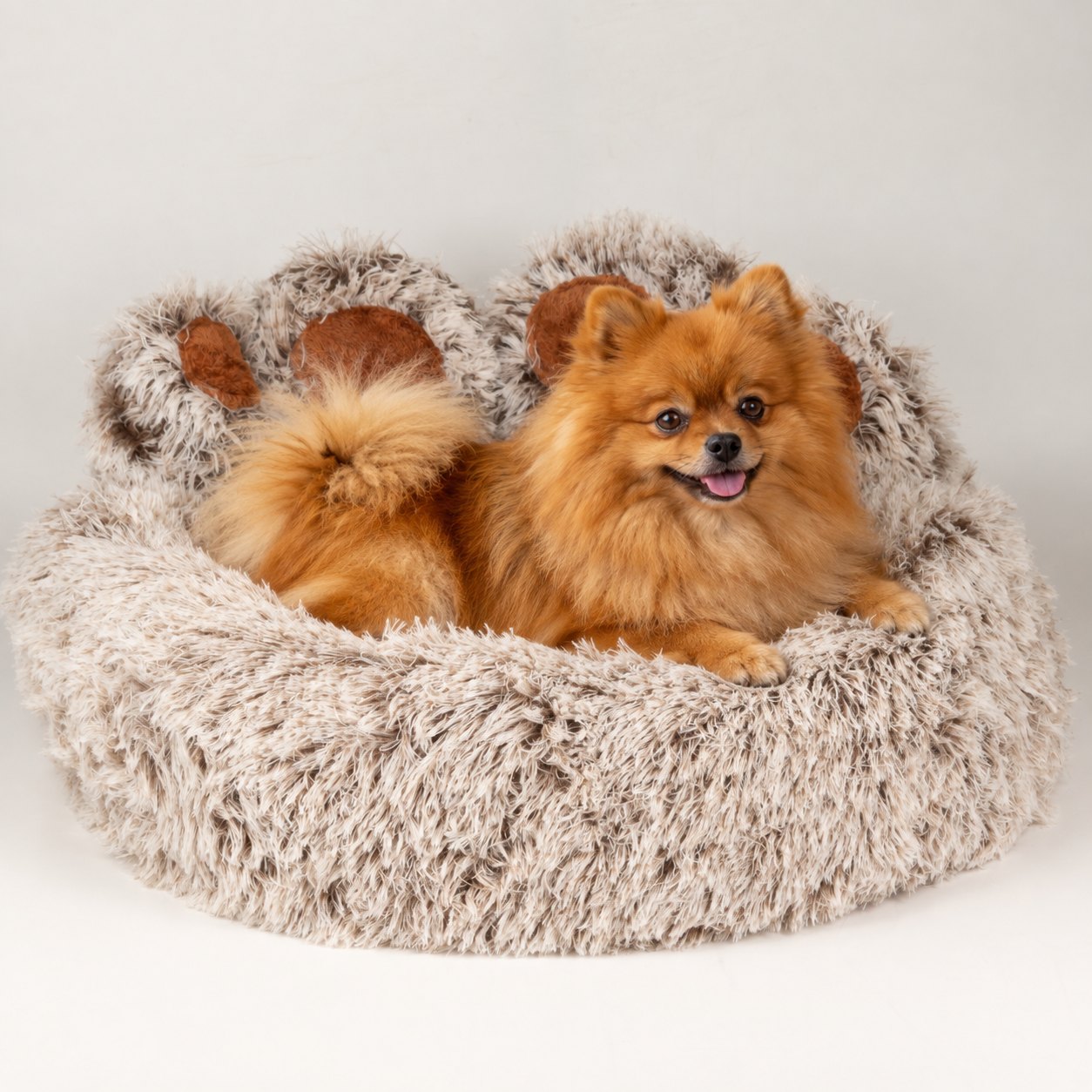 PAW Medium Big Paw Shaggy Plush Pet Bed – 60cm