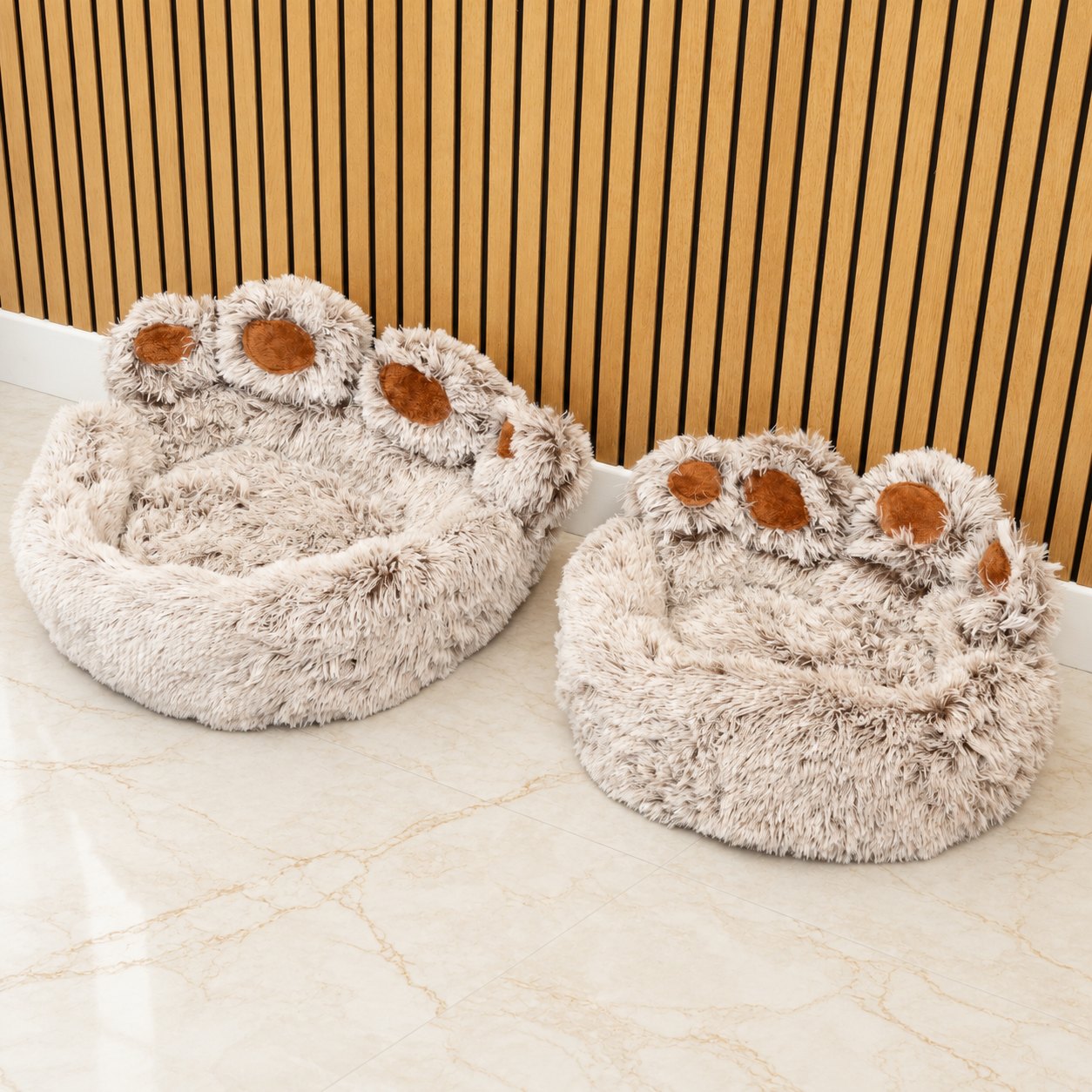 PAW Medium Big Paw Shaggy Plush Pet Bed – 60cm8