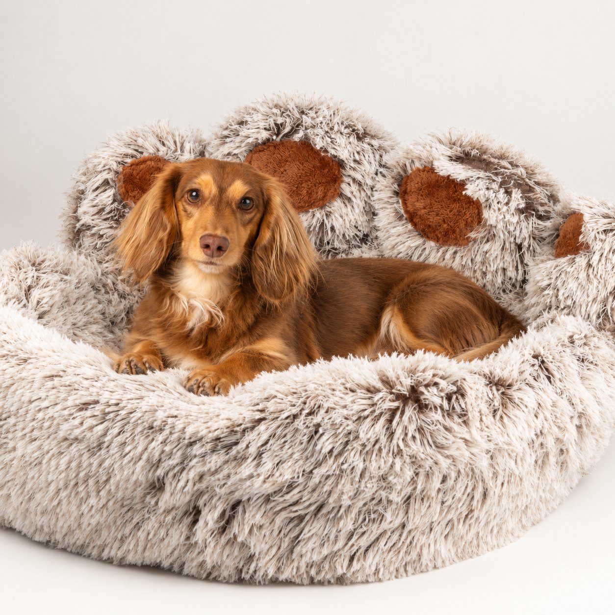 PAW Large Big Paw Shaggy Plush Pet Bed - 70cm