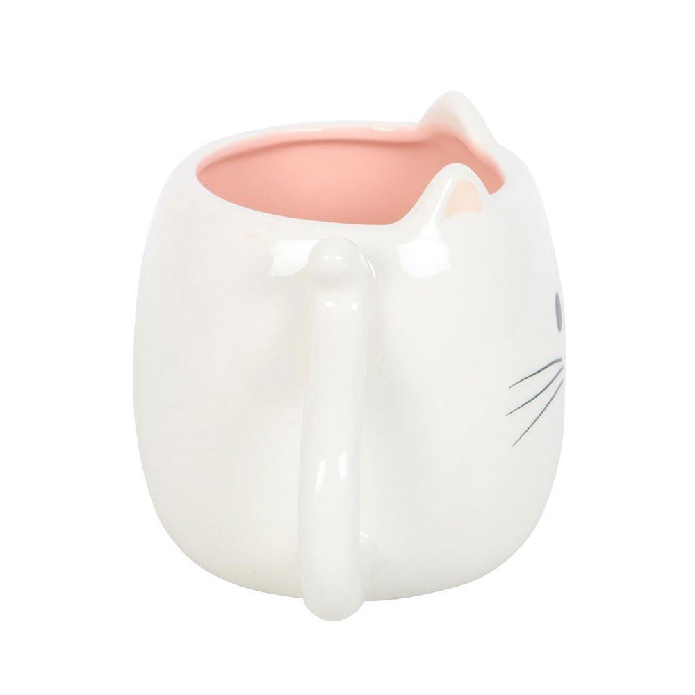 White Cat-Shaped Ceramic Mug (500ml)1