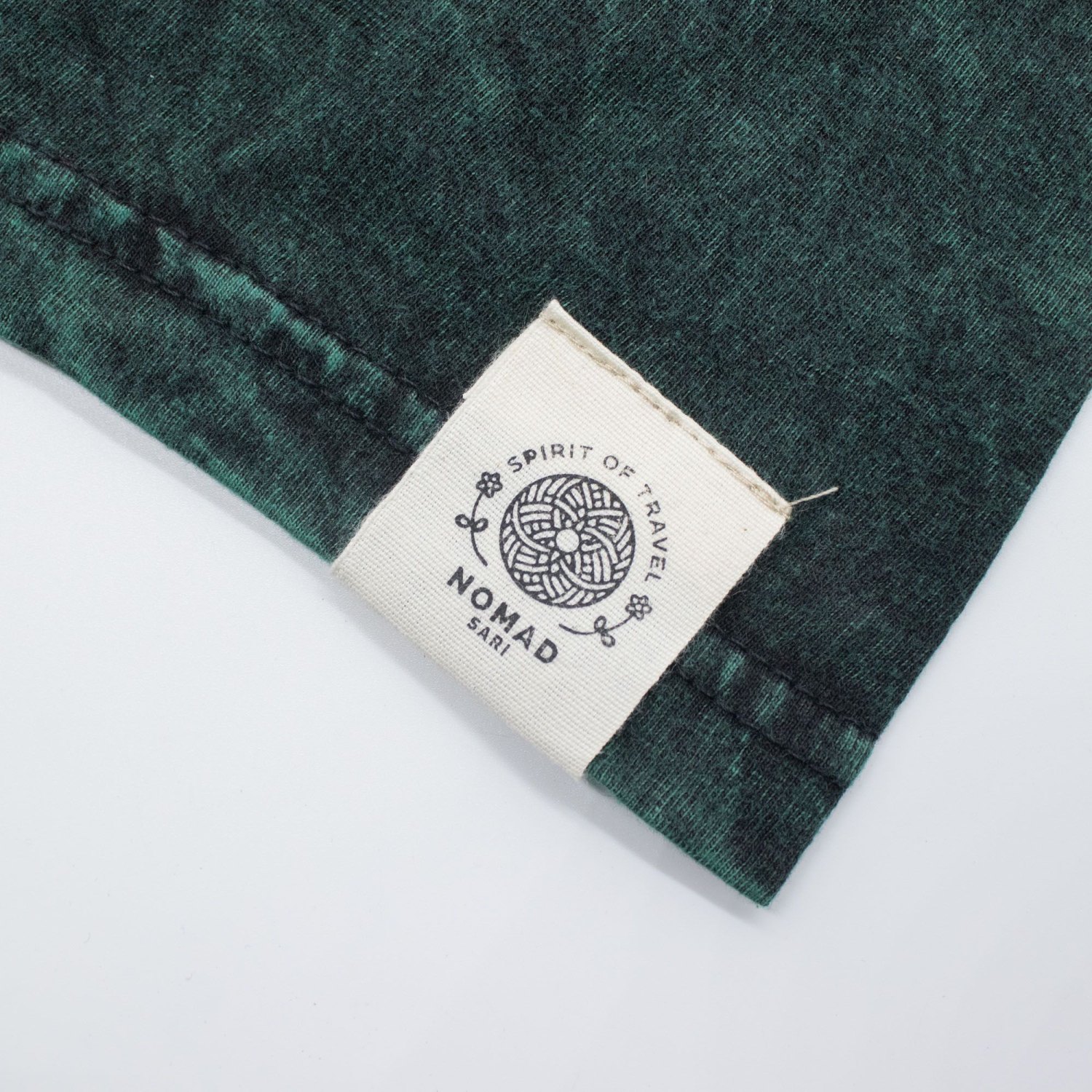 Nomad Sari Tree of Life Stonewashed Cotton T-Shirt – Green – Size S2