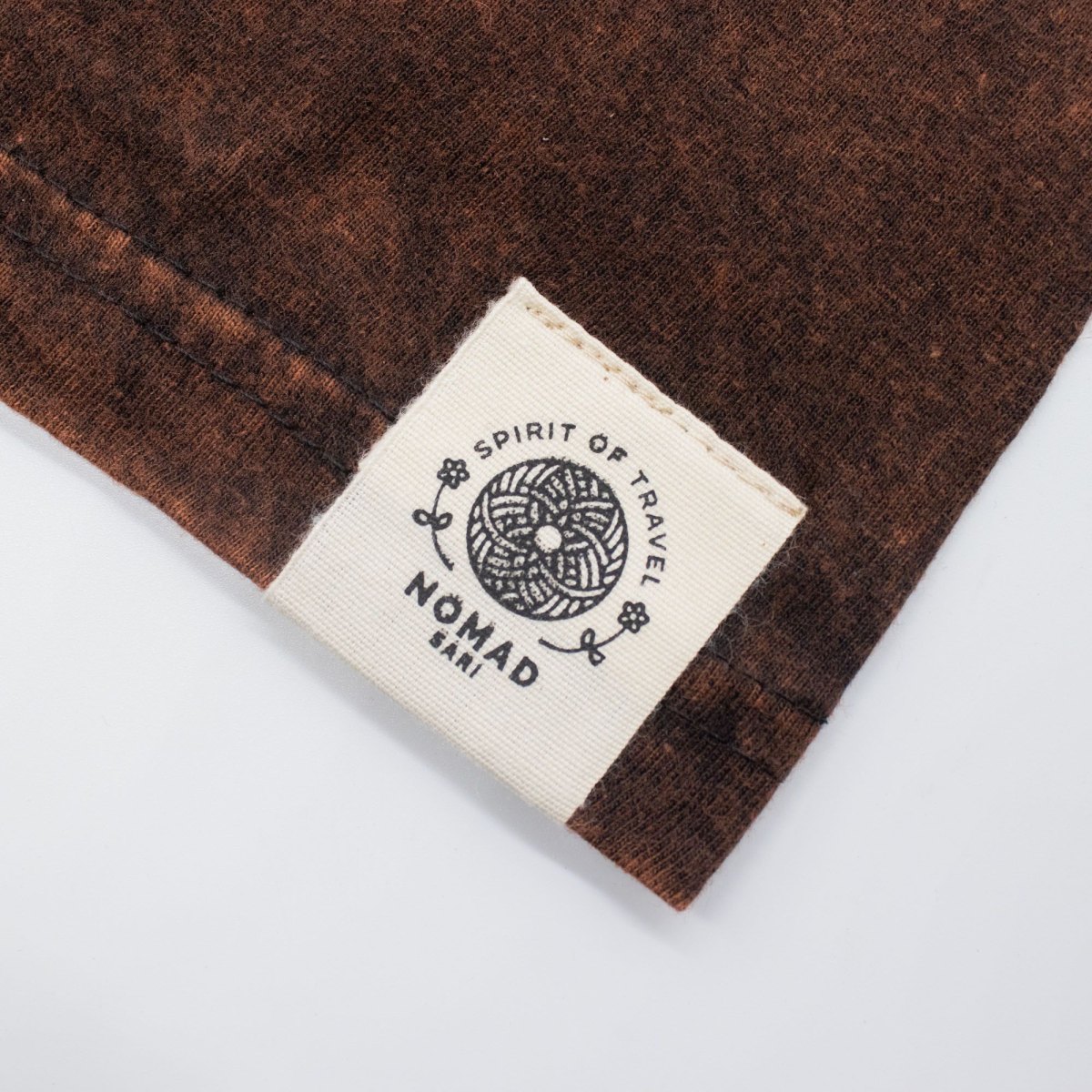 Nomad Sari Sun & Zodiac Stonewashed Cotton T-Shirt – Brown – Size L2