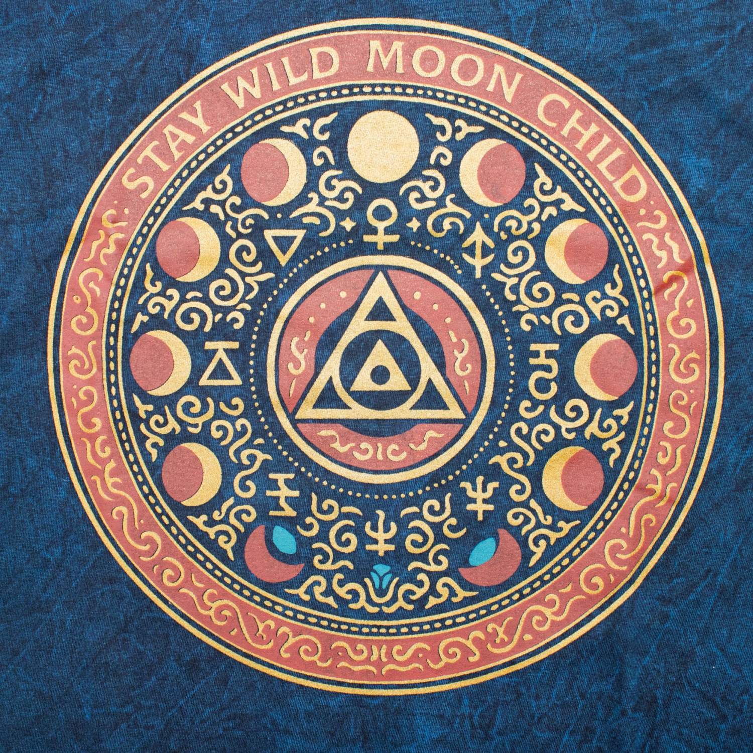 Nomad Sari Stay Wild Moon Child Stonewashed Cotton T-Shirt – Blue – Size S4