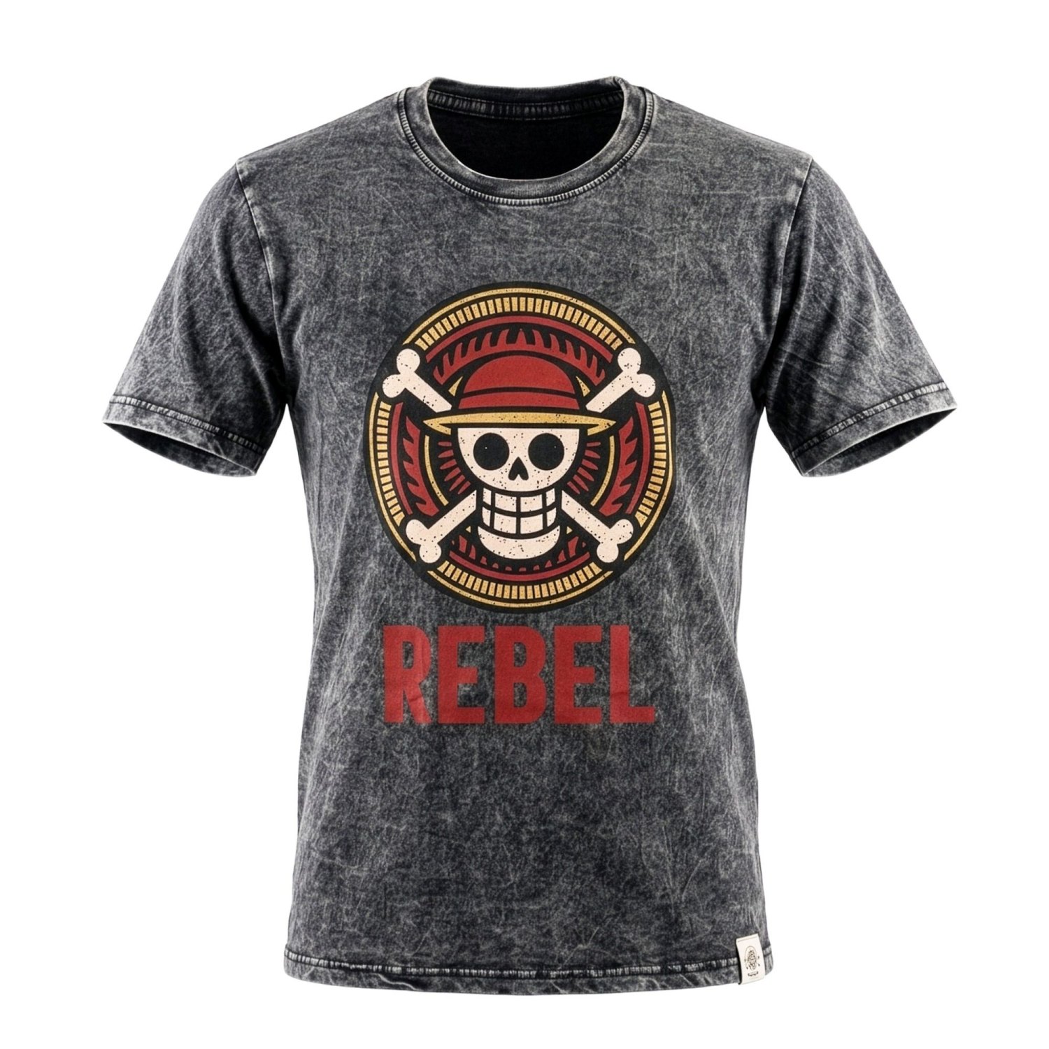 Nomad Sari Rebel Stonewashed Cotton T-Shirt – Charcoal
