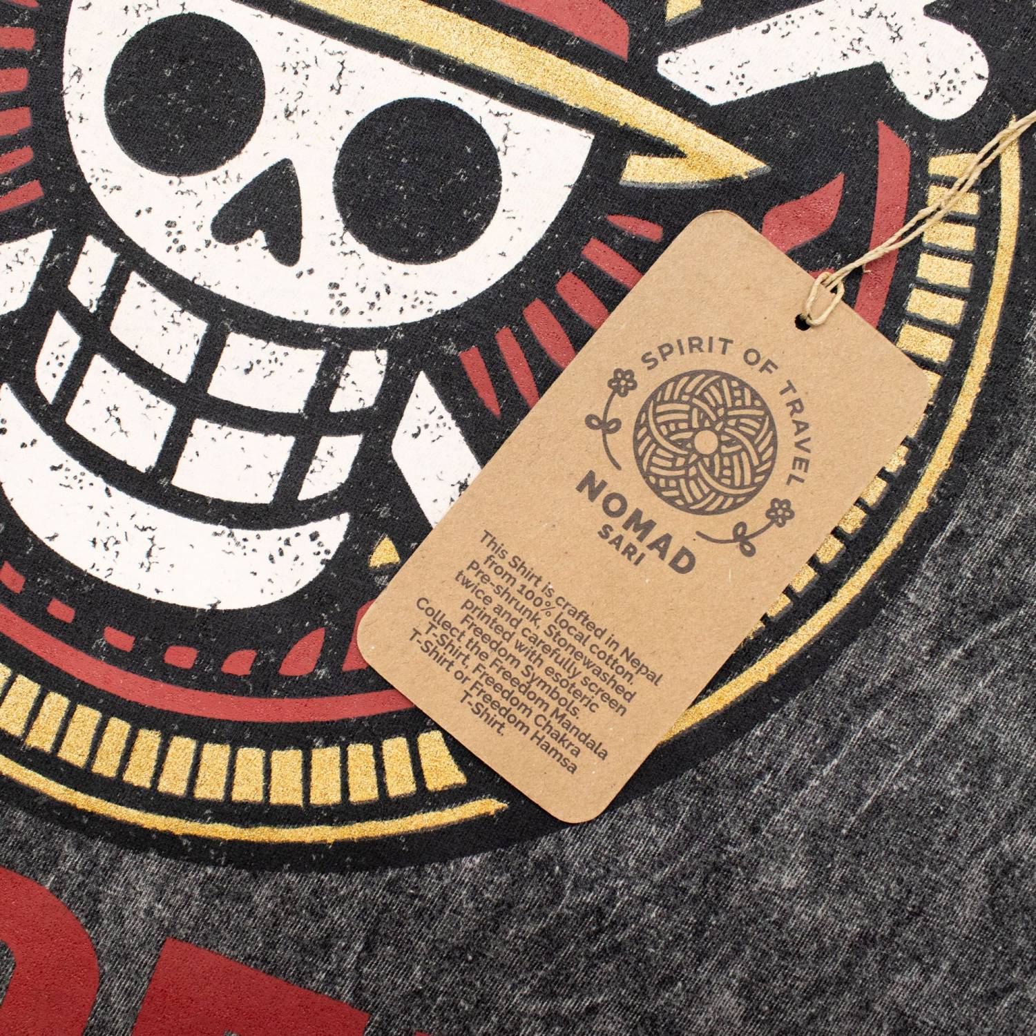 Nomad Sari Rebel Stonewashed Cotton T-Shirt – Charcoal – Size S3