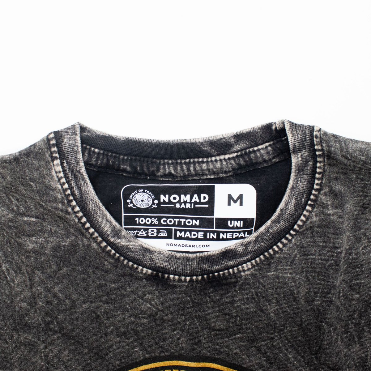 Nomad Sari Rebel Stonewashed Cotton T-Shirt – Charcoal – Size M1