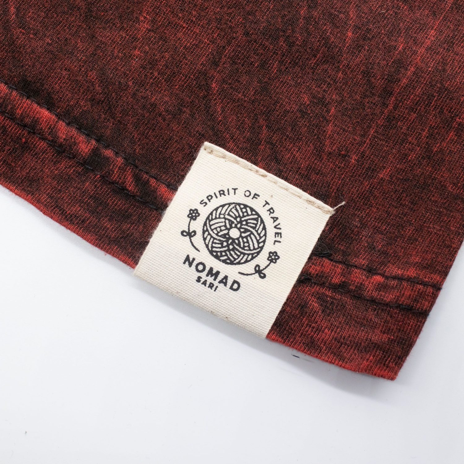 Nomad Sari Dragon Mandala Stonewashed Cotton T-Shirt – Maroon – Size S2