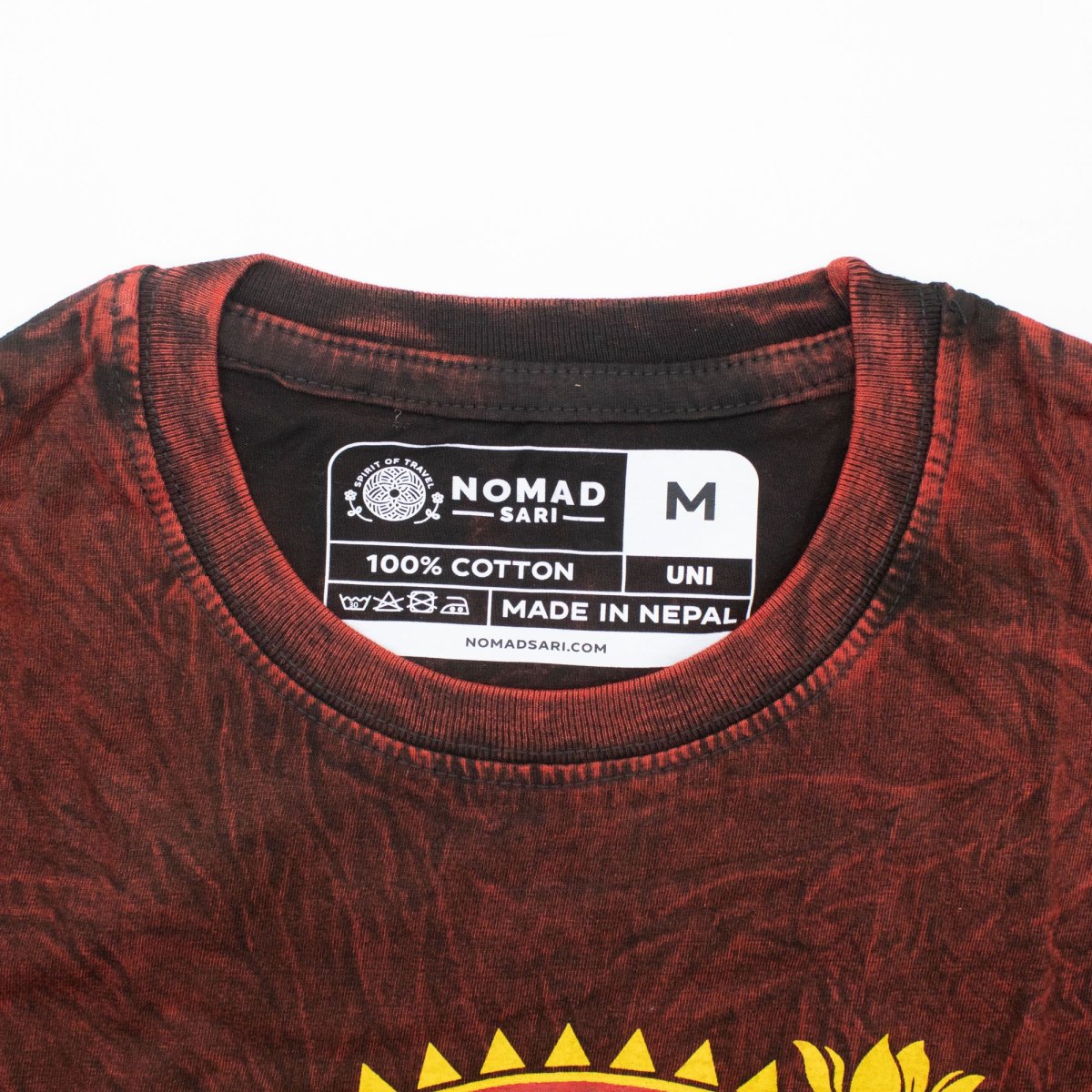 Nomad Sari Dragon Mandala Stonewashed Cotton T-Shirt – Maroon – Size M1
