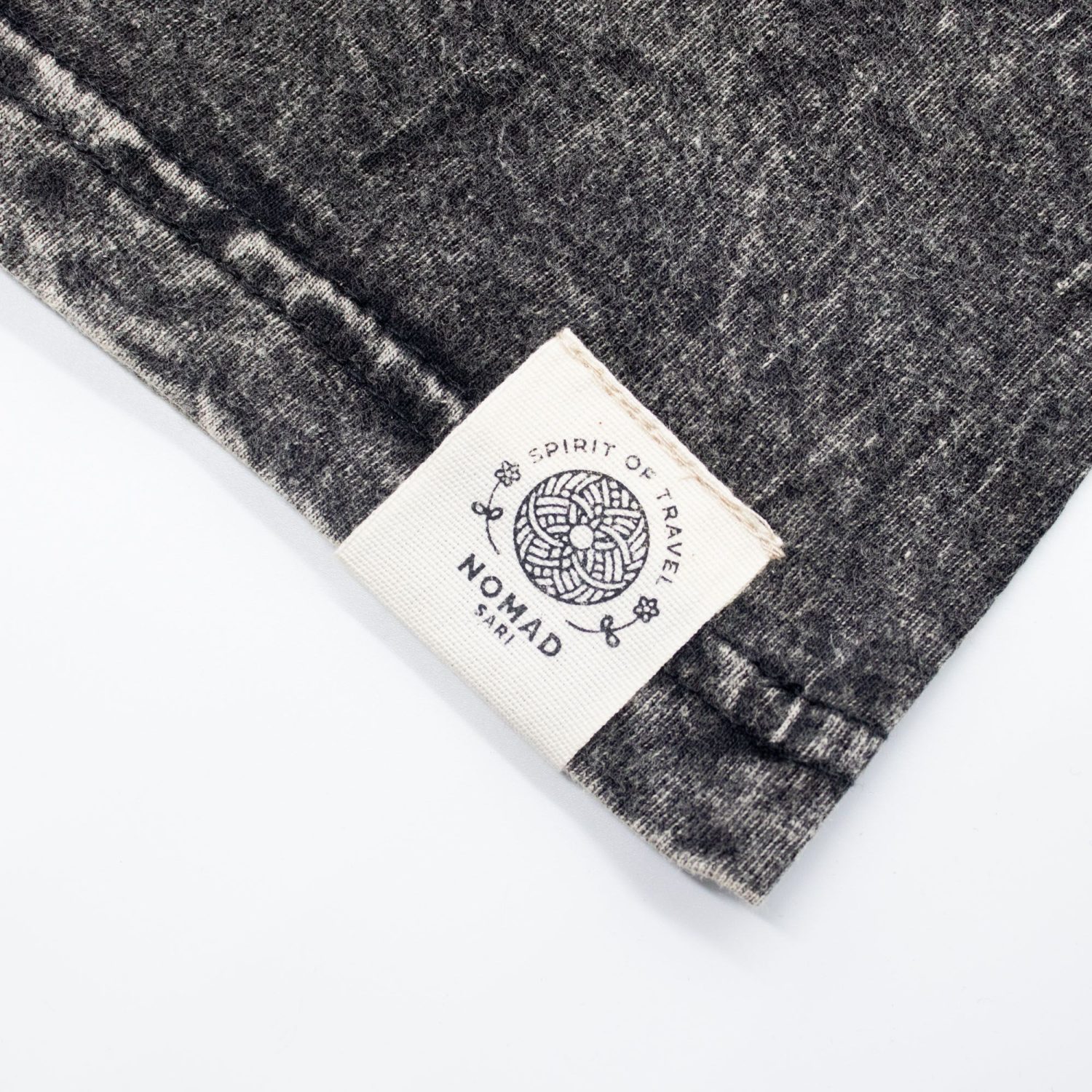 Nomad Sari Compass of Life Stonewashed Cotton T-Shirt – Charcoal – Size S2